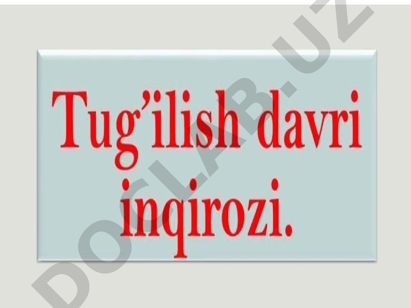 Uch yoshdagi inqiroz va bolaning psixik rivojlanishi haqida