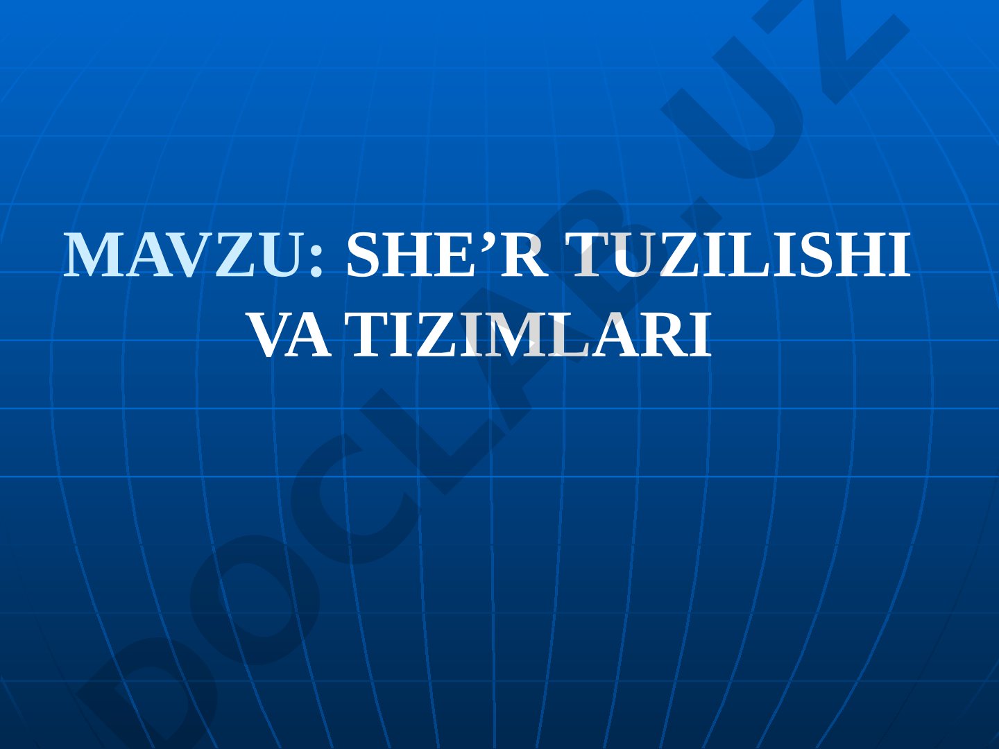 She'r tuzilishi va tizimlari