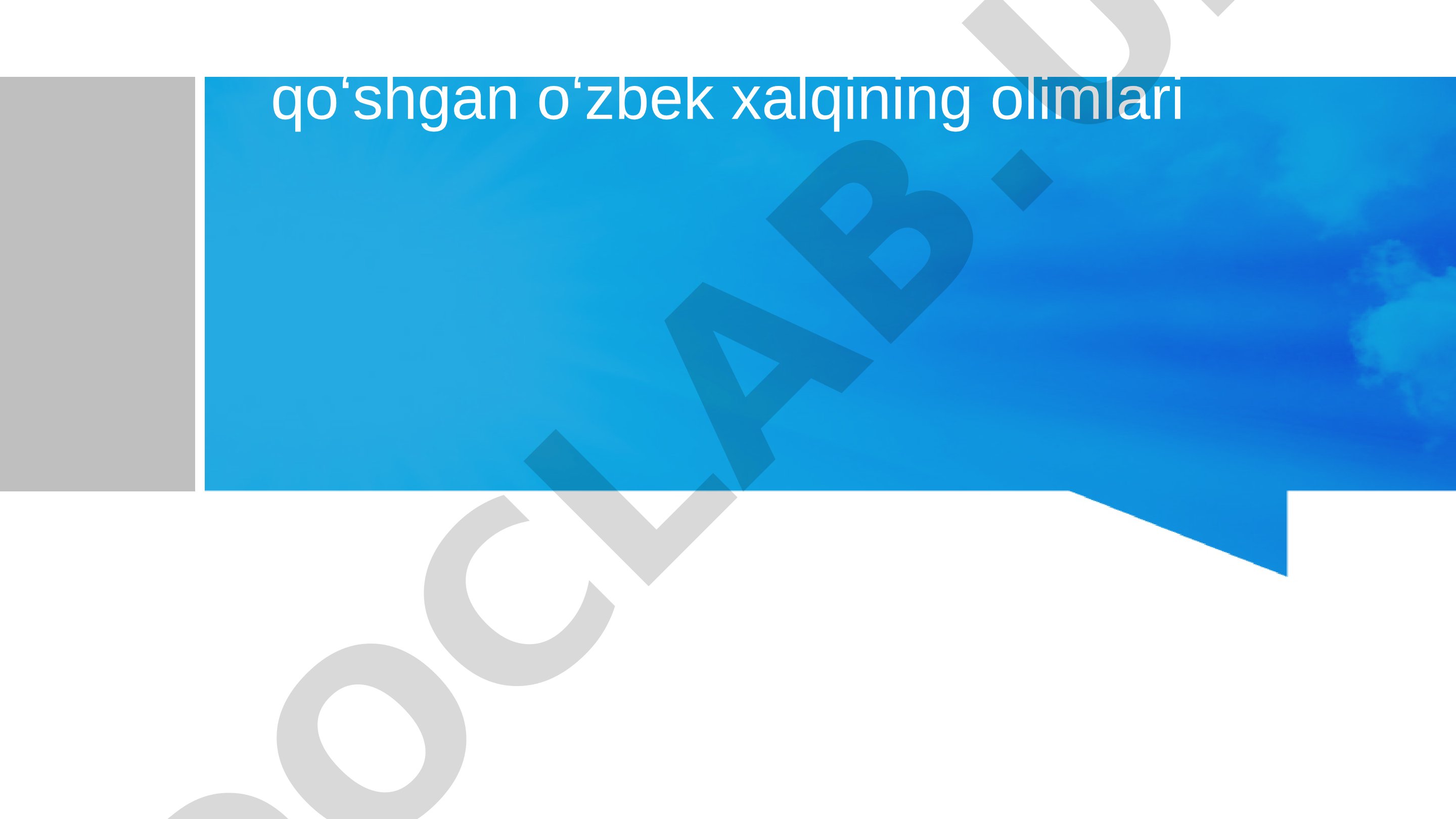 O'zbek olimlarining kimyo fanidagi yutuqlari
