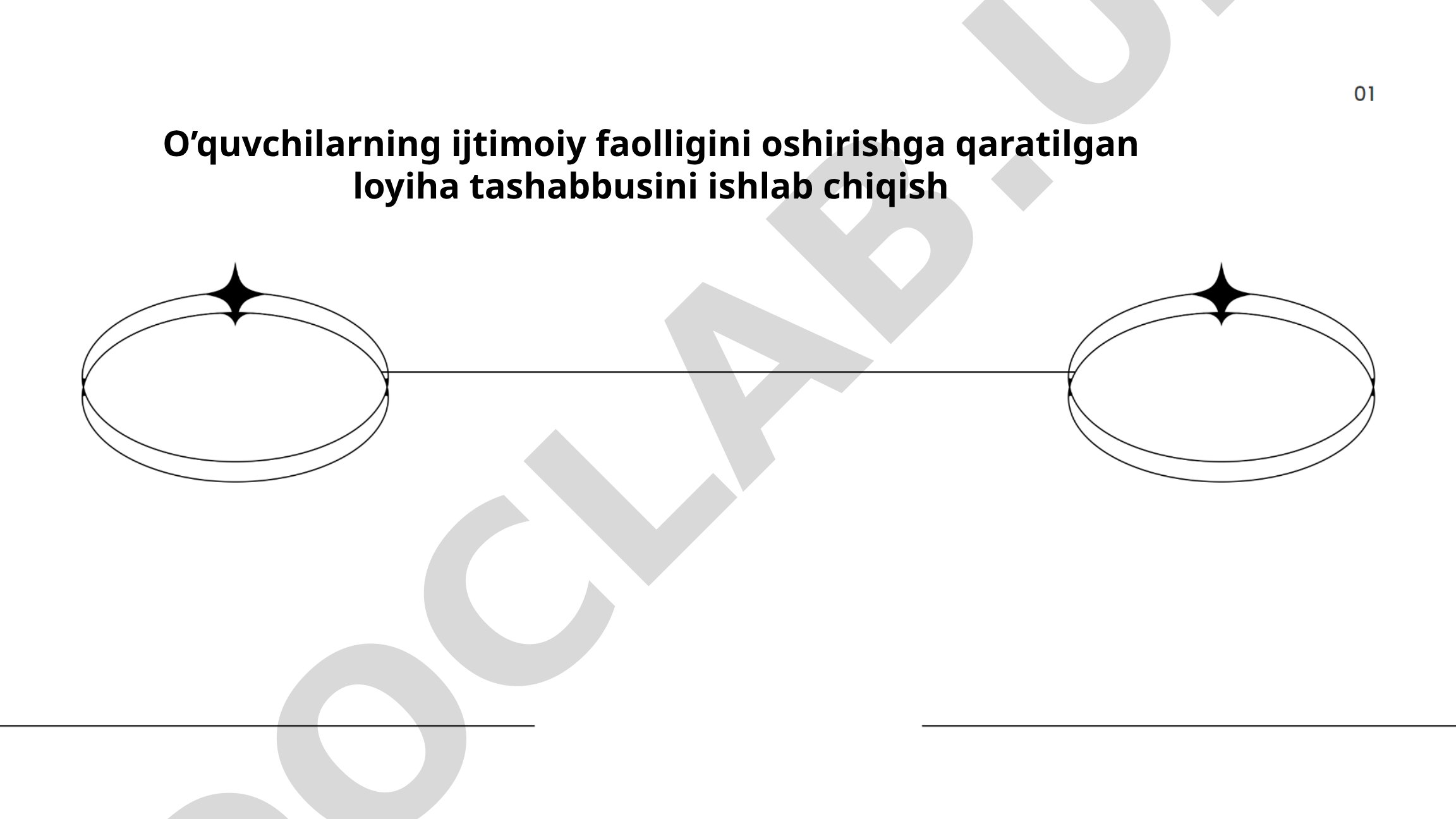 O'quvchilarning ijtimoiy faolligini oshirishga qaratilgan loyiha tashabbusini ishlab chiqish