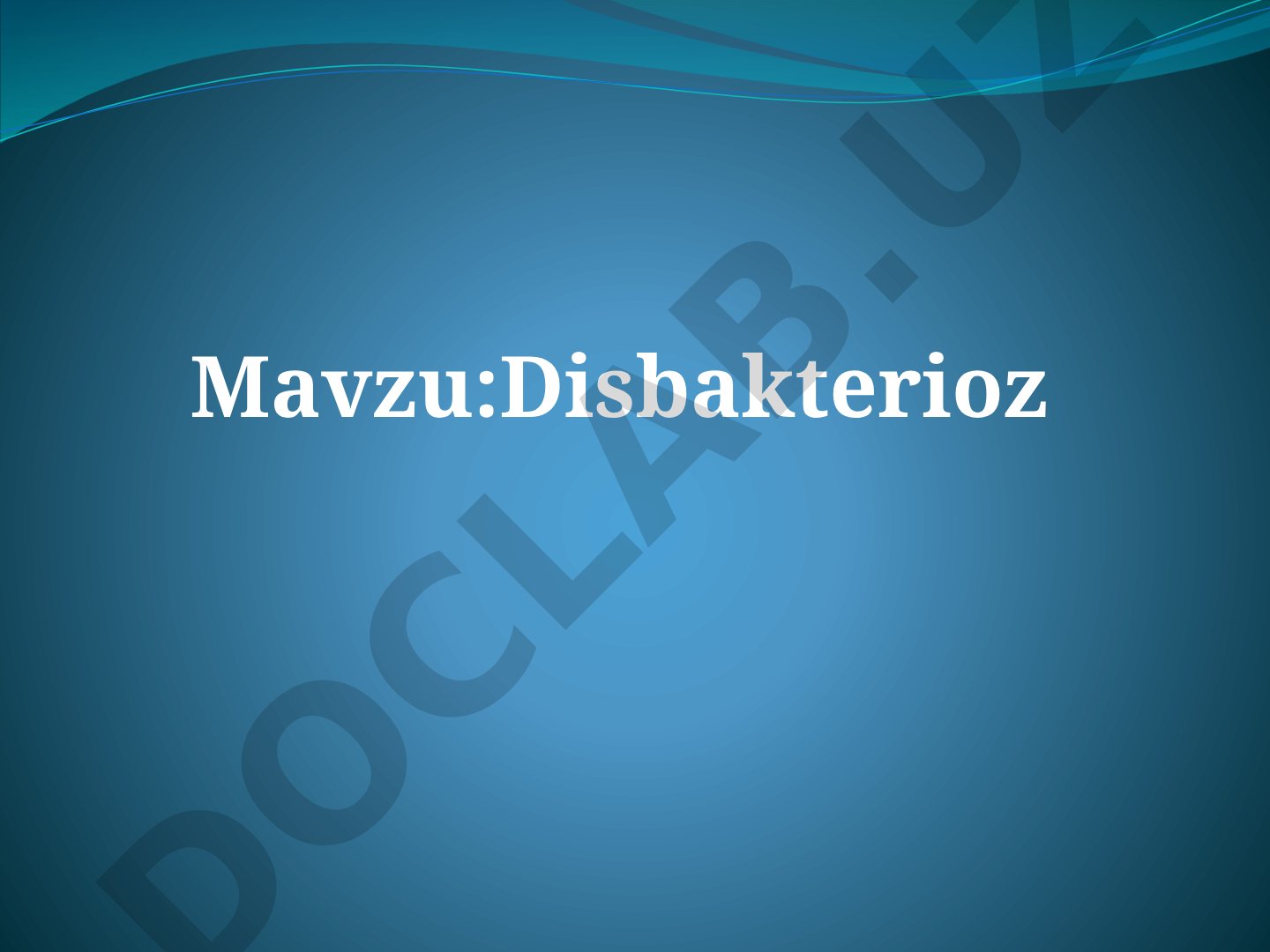 Disbakterioz