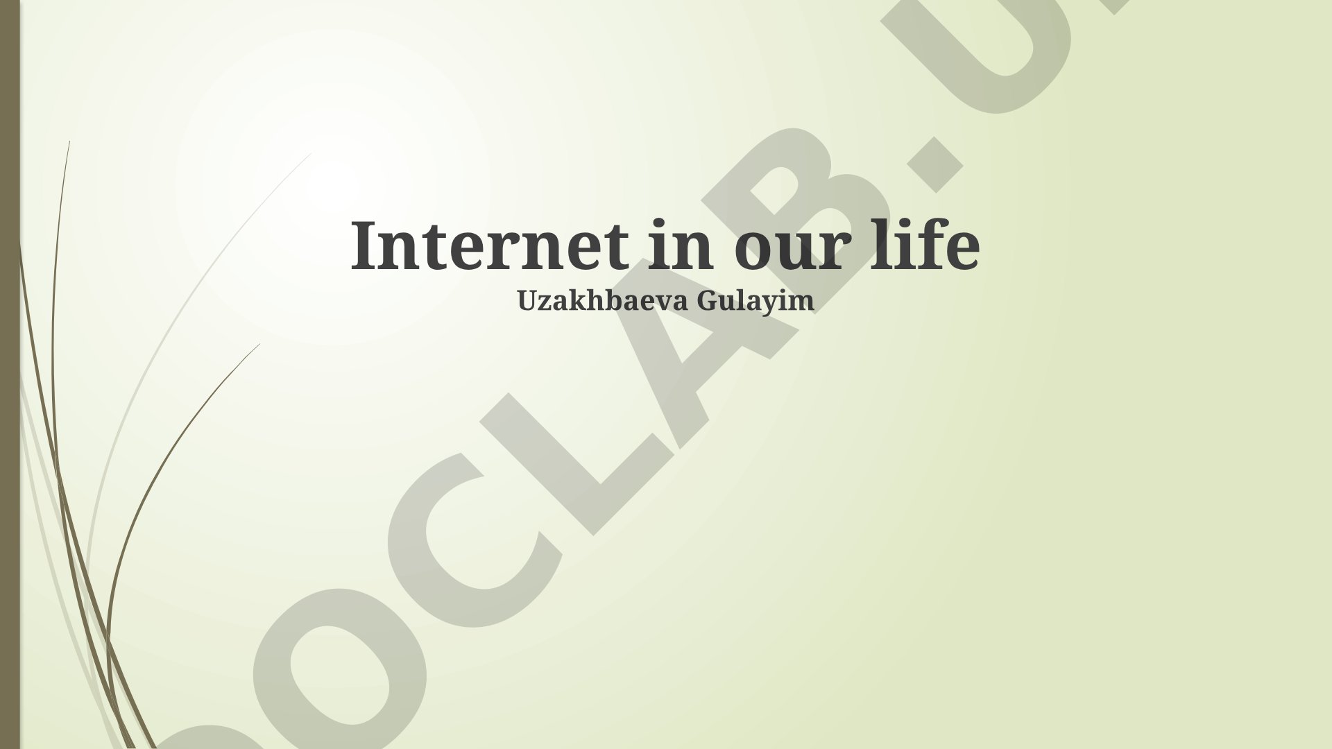 Internet in our life