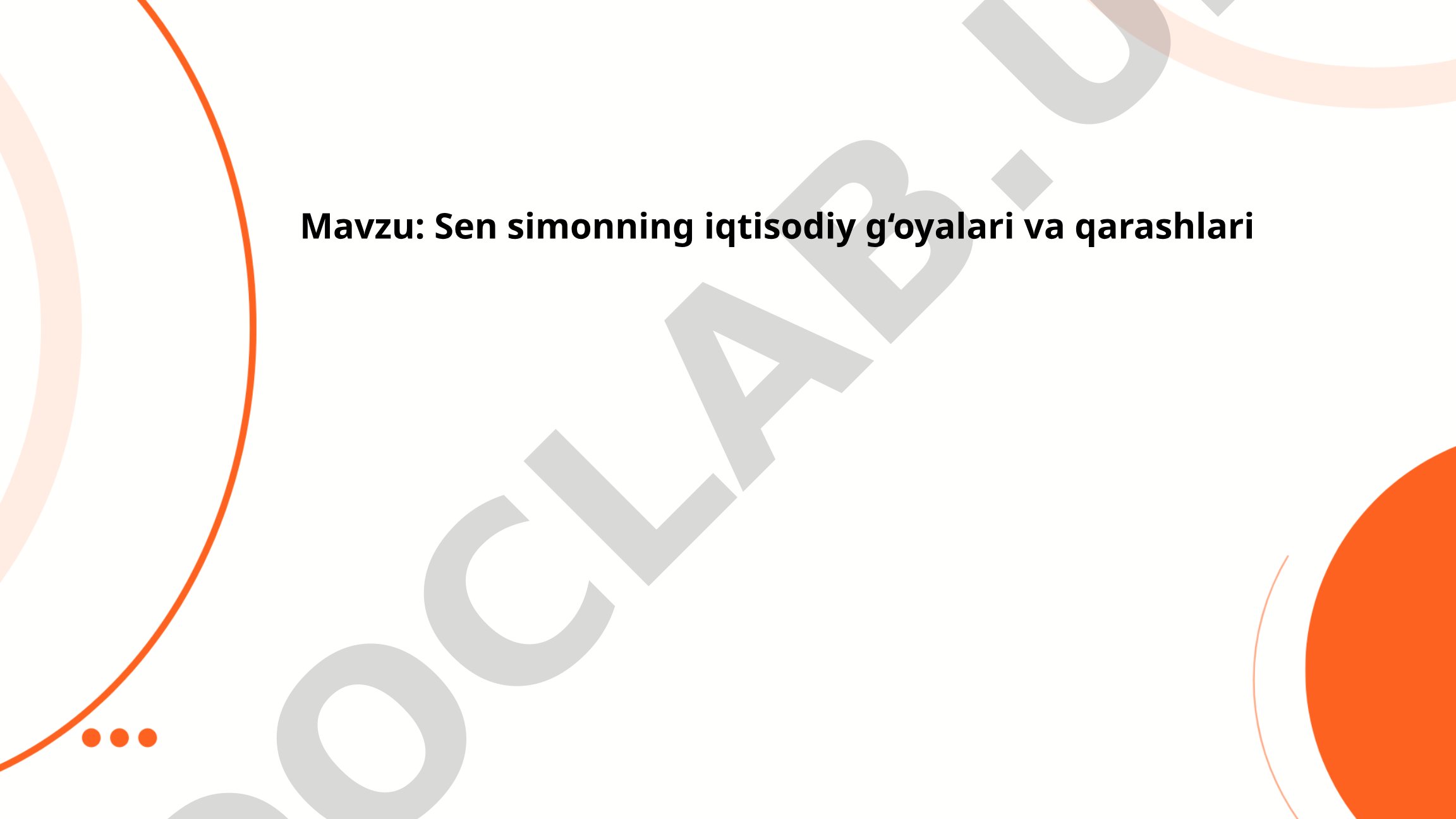 Sen Simonning iqtisodiy g'oyalari va qarashlari