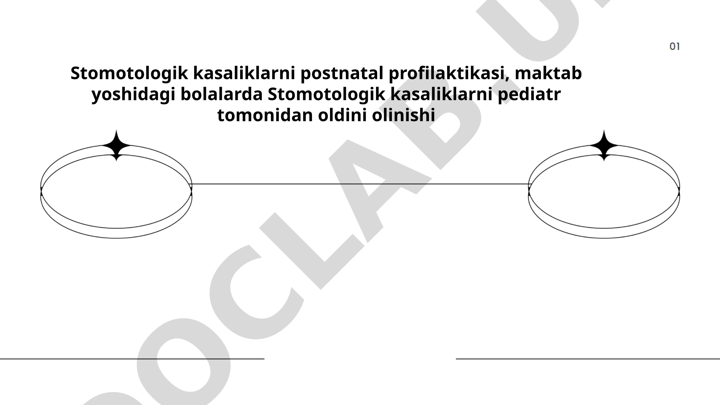 Stomotologik kasaliklarni postnatal profilaktikasi va maktab yoshidagi bolalarda oldini olish