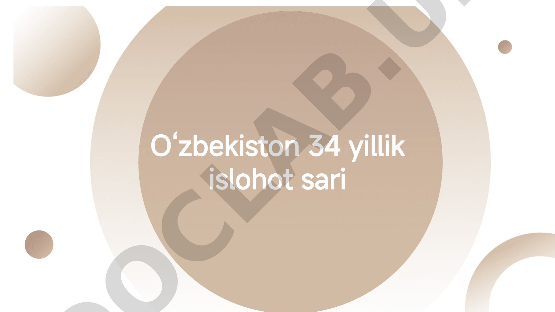 O‘zbekiston 34 yillik islohot sari