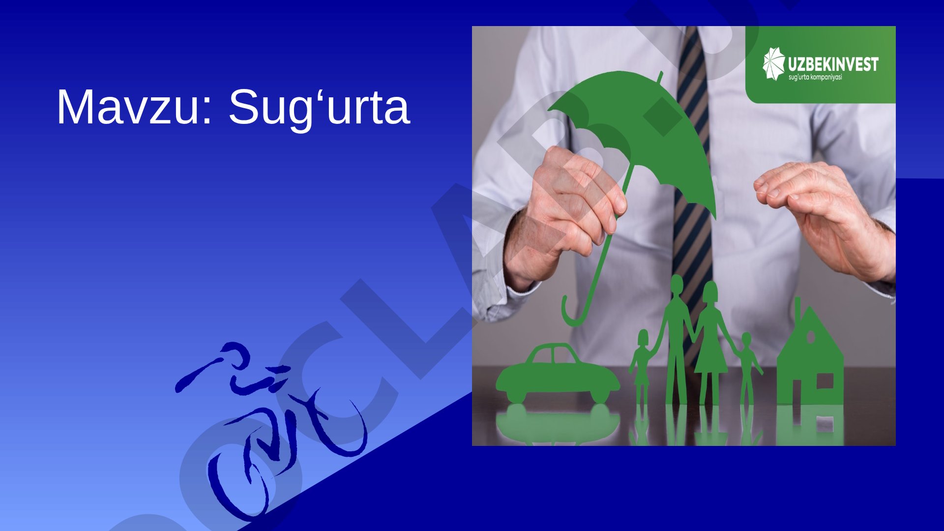 Sug‘urta: iqtisodiy mohiyati, funktsiyalari va shakllari