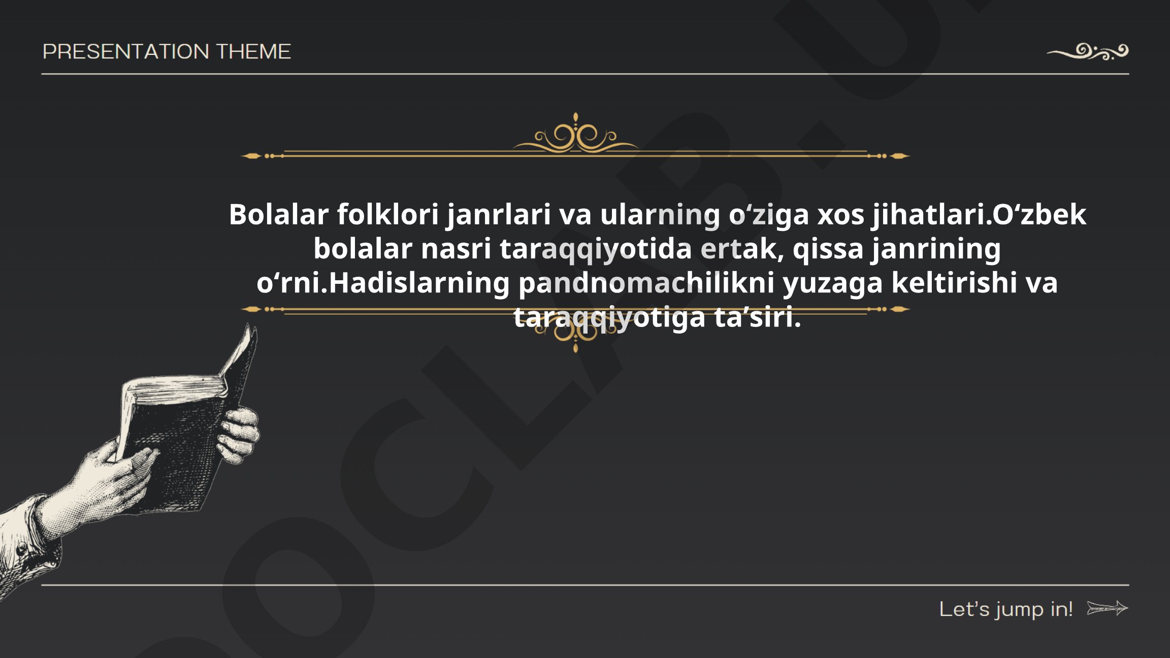 Bolalar folklori janrlari va ularning oʻziga xos jihatlari