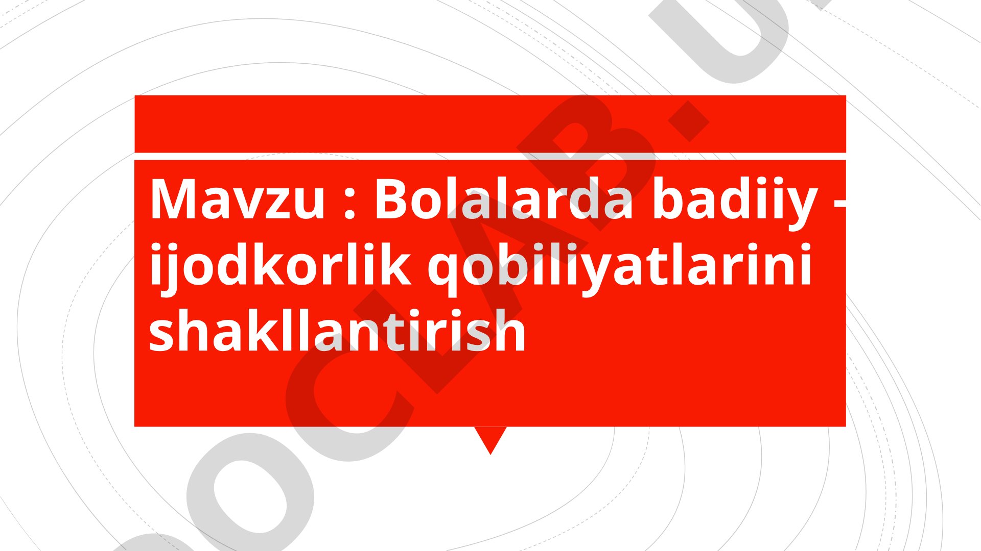Bolalarda badiiy-ijodkorlik qobiliyatlarini shakllantirish