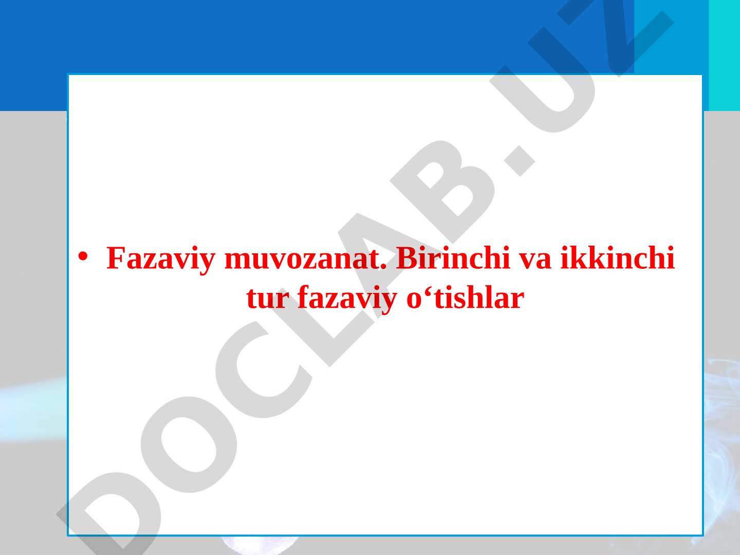 Fazaviy muvozanat. Birinchi va ikkinchi tur fazaviy o‘tishlar