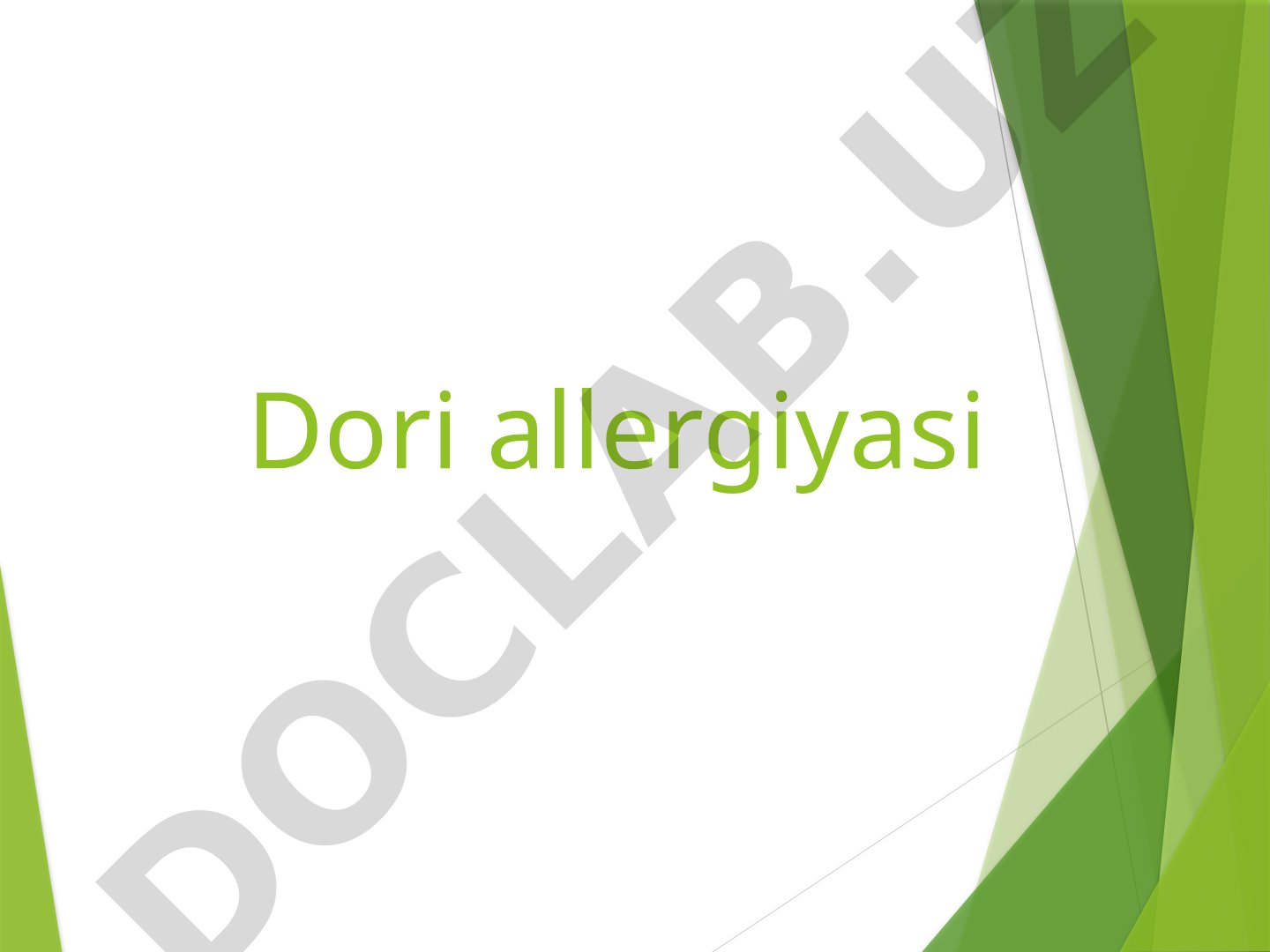 Dori allergiyasi