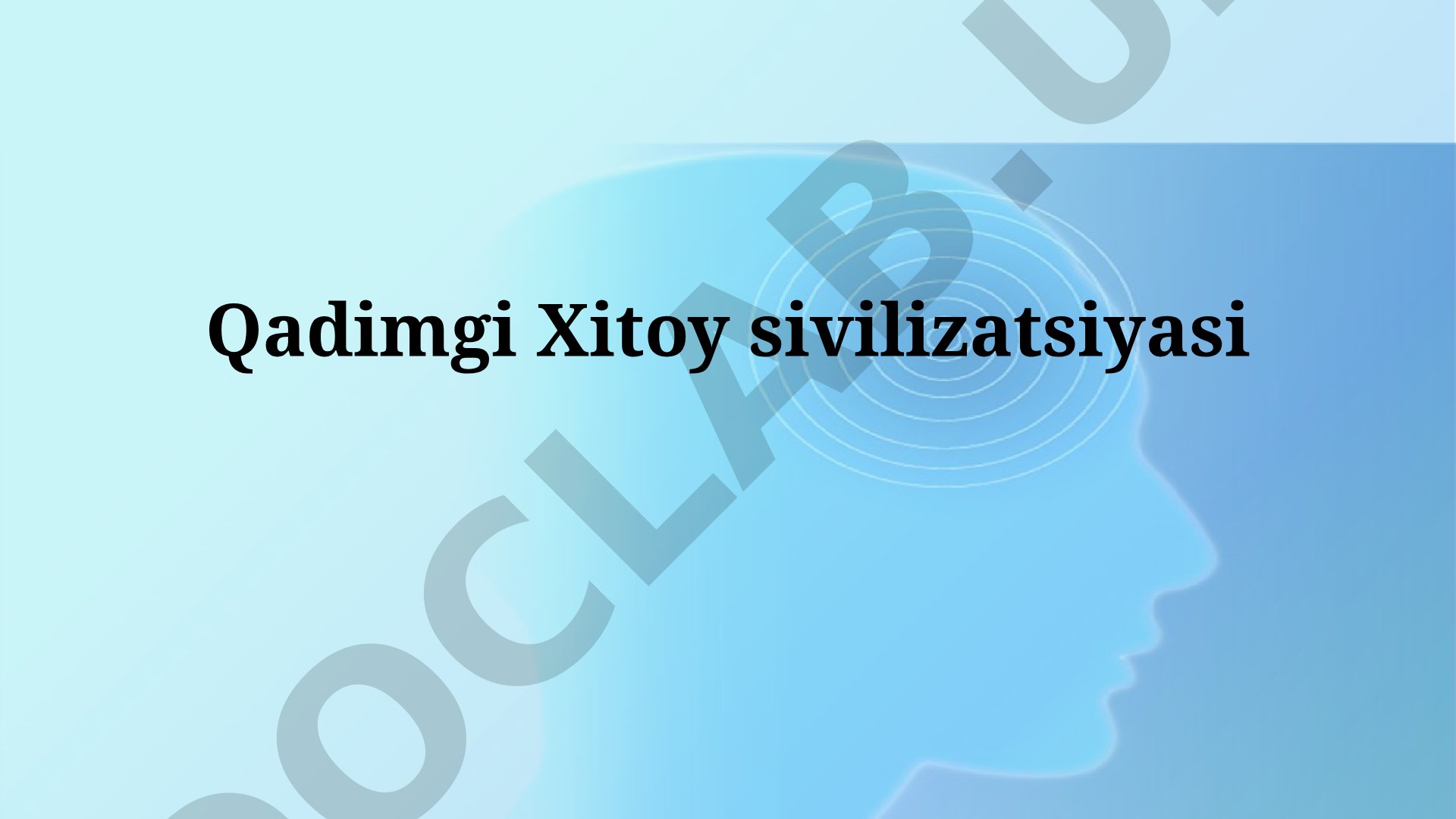Qadimgi Xitoy sivilizatsiyasi