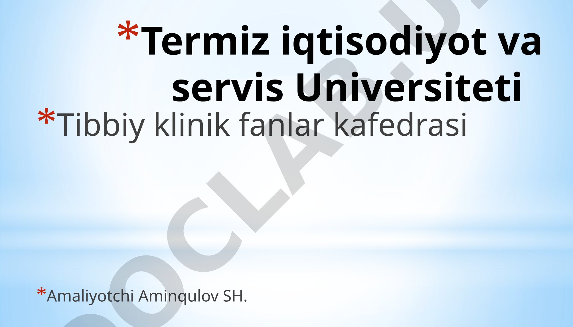 Desmurgiya asoslari