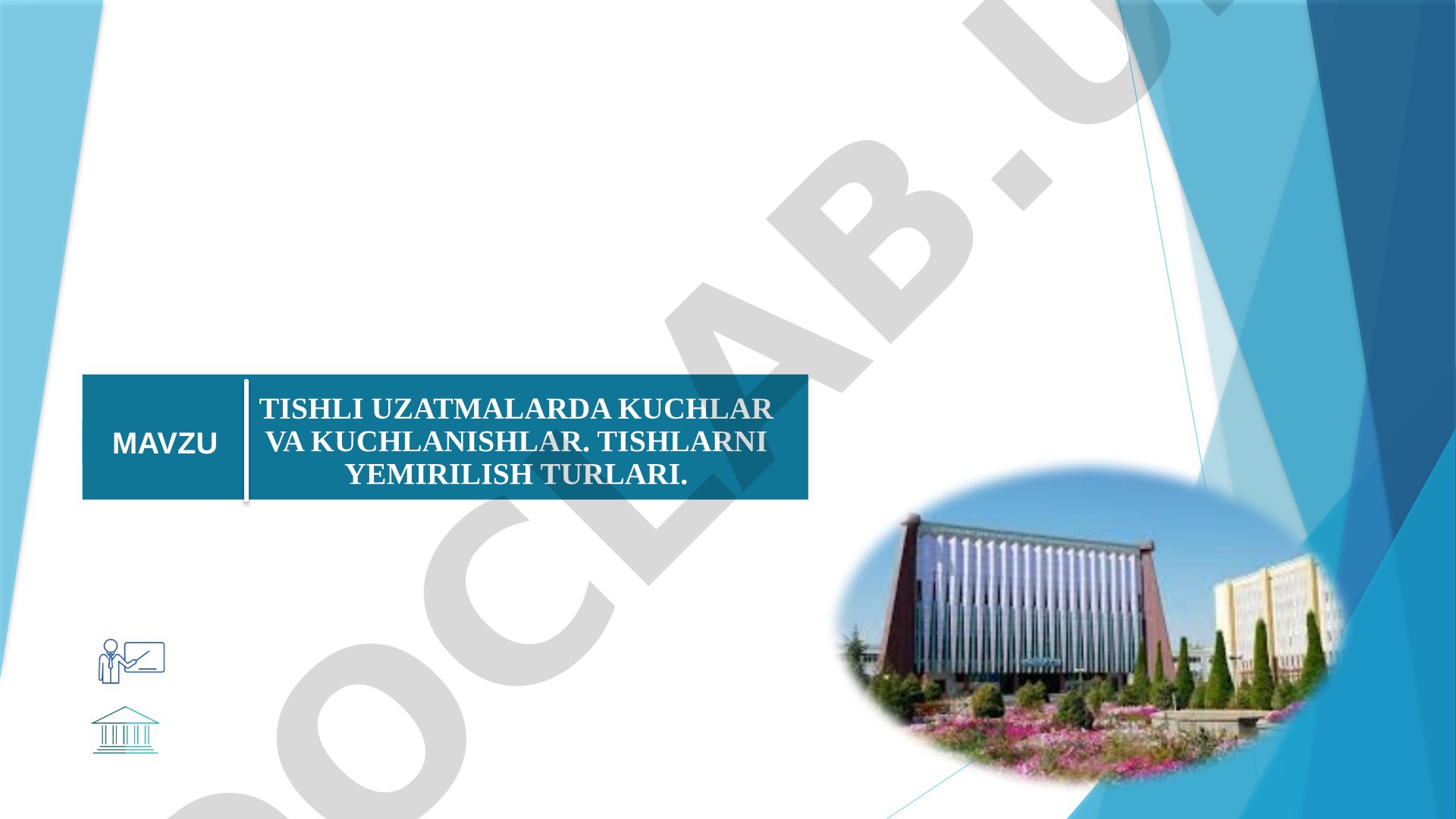 Tishli uzatmalarda kuchlar va kuchlanishlar. Tishlarni emirilish turlari