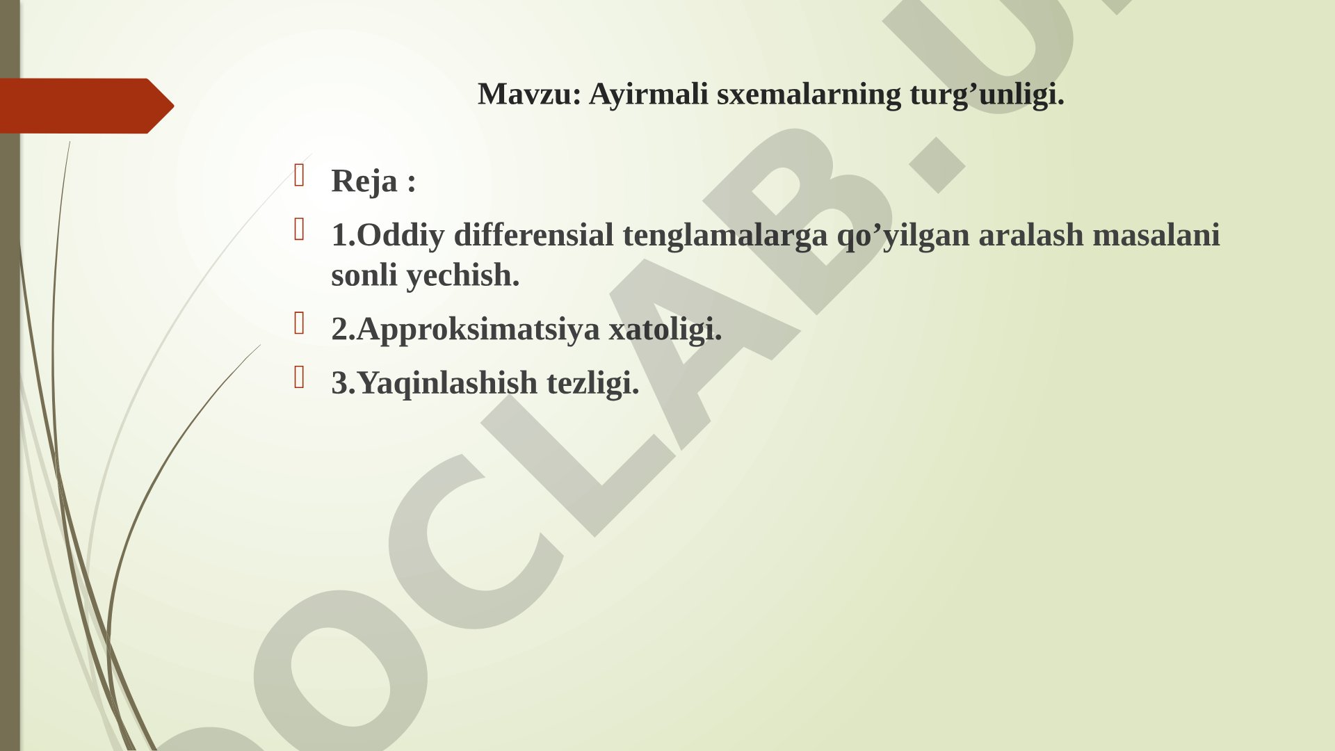 Ayirmali sxemalarning turg'unligi