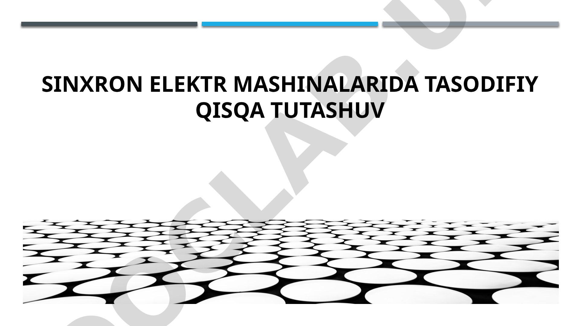 Sinxron elektr mashinalarida tasodifiy qisqa tutashuv