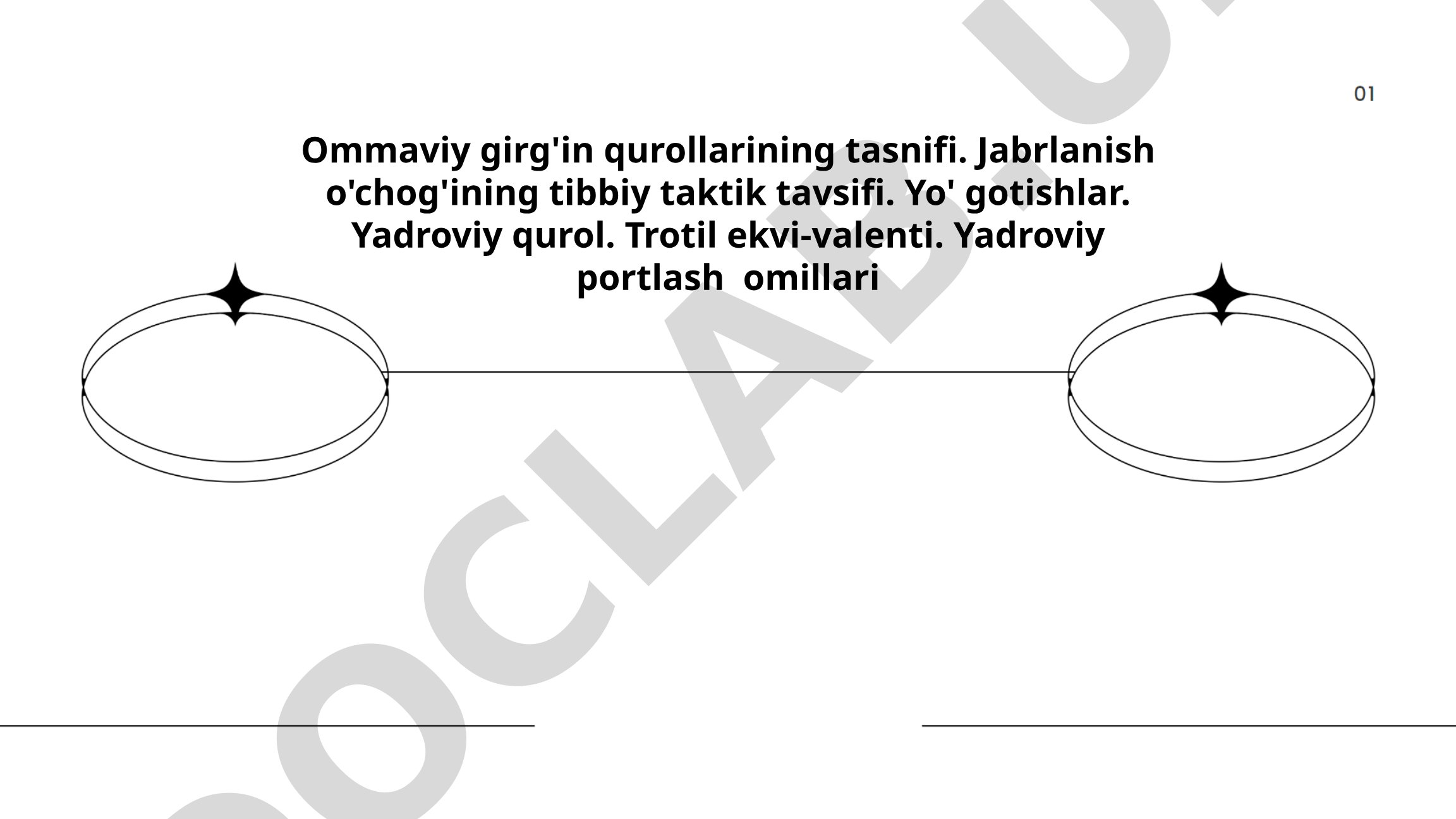 Ommaviy girg'in qurollarining tasnifi va tibbiy taktik tavsifi