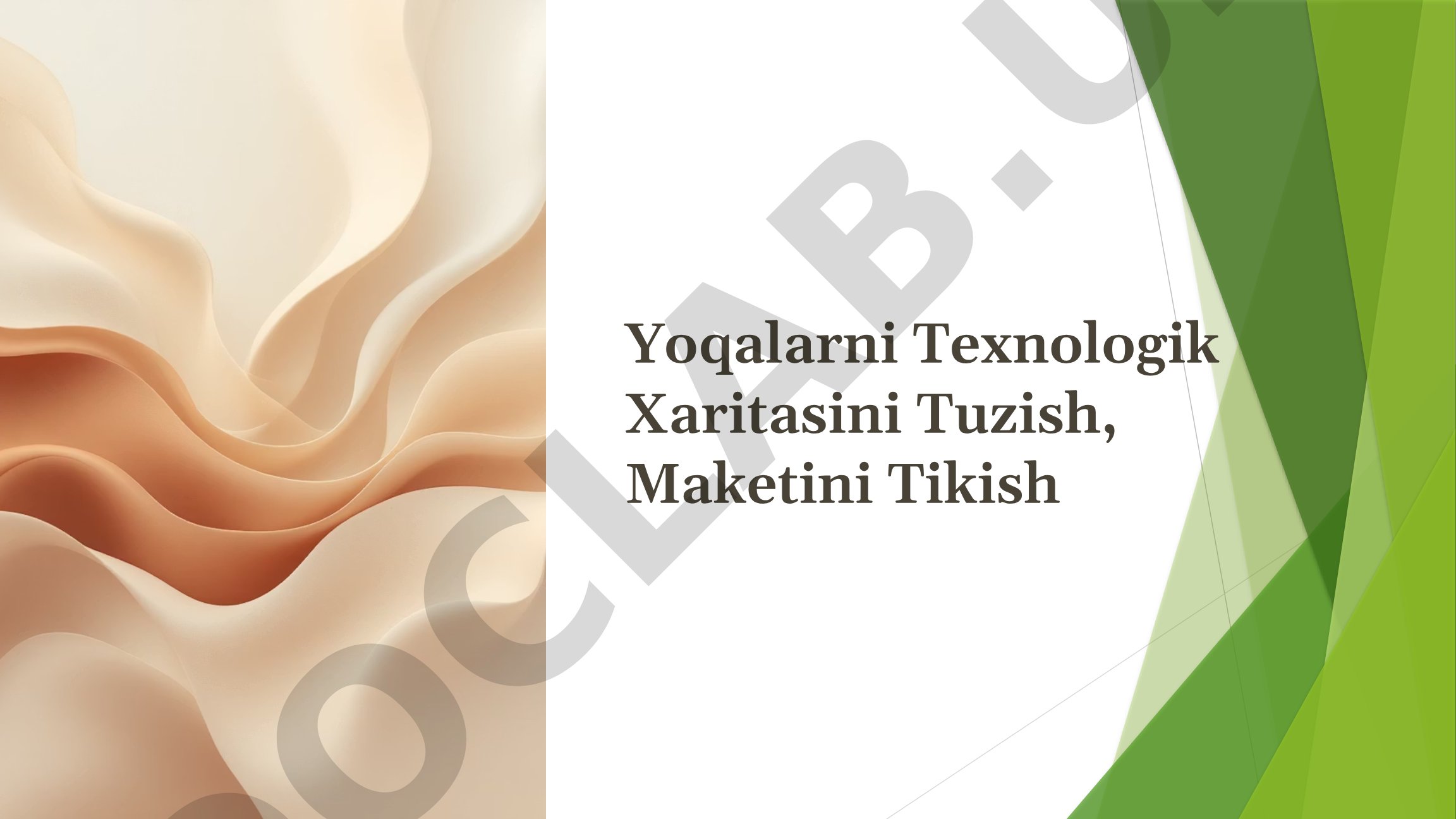 Yoqalarni Texnologik Xaritasini Tuzish va Maketini Tikish