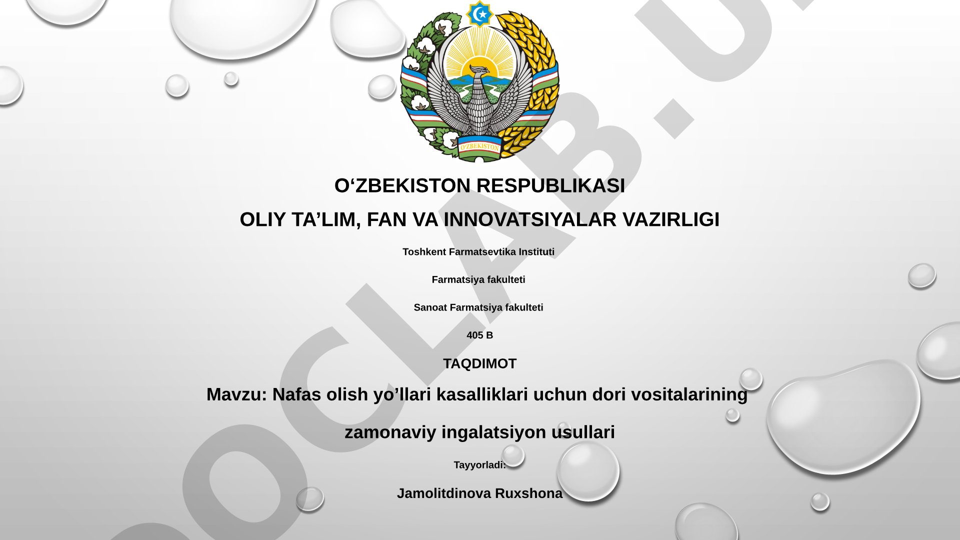 Nafas olish yo'llari kasalliklari uchun dori vositalarining zamonaviy ingalatsiyon usullari
