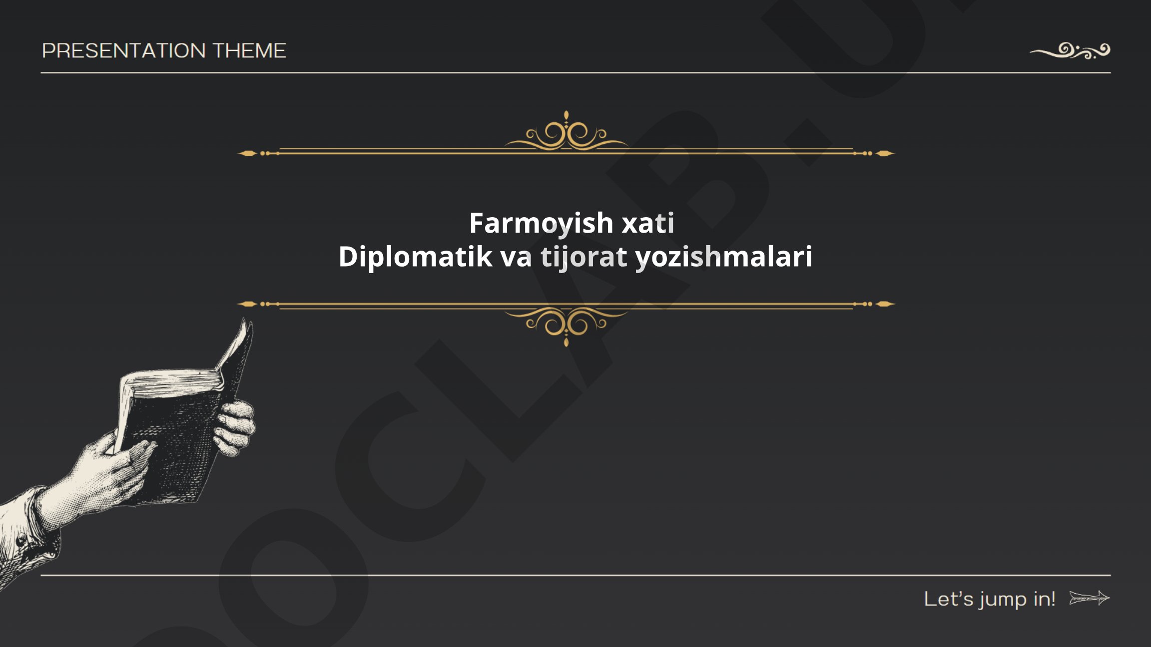 Farmoyish xati: Diplomatik va tijorat yozishmalari