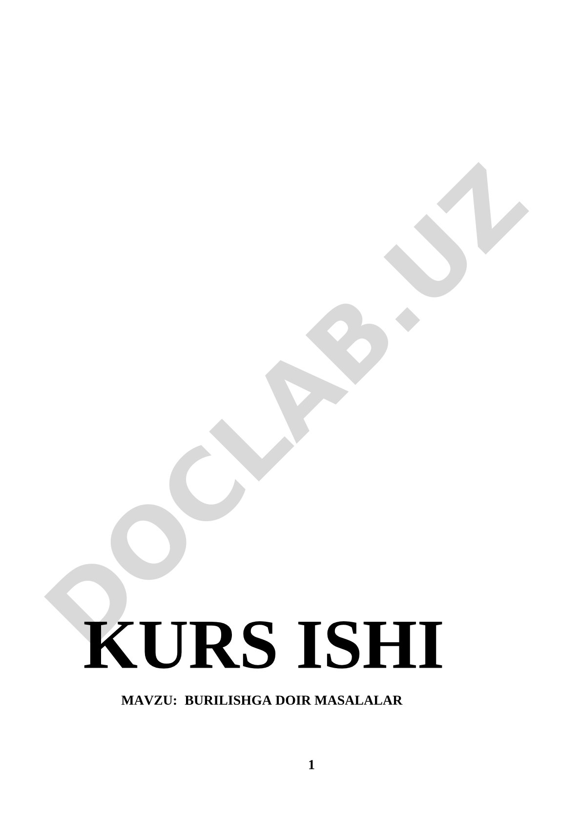 Burilishga doir masalalar