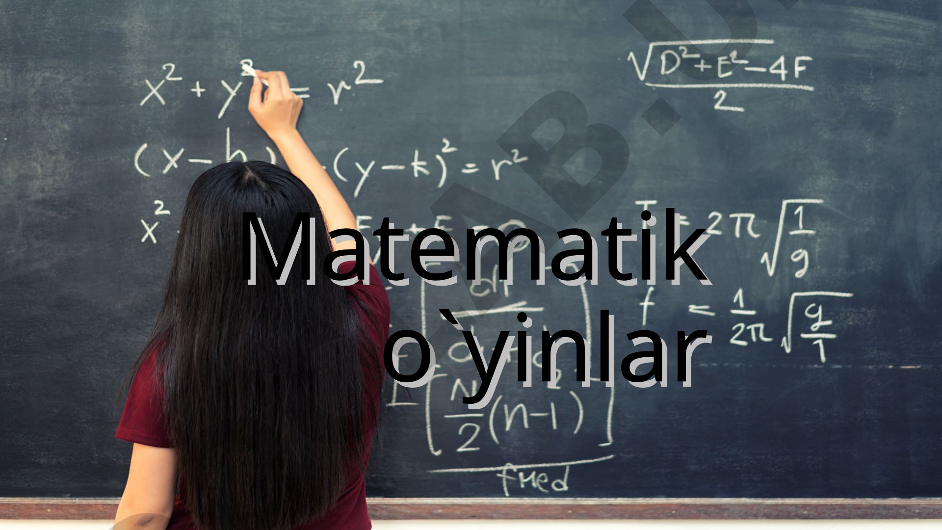 1-sinflar uchun matematik va geometrik o'yinlar, misollar va tenglamalar