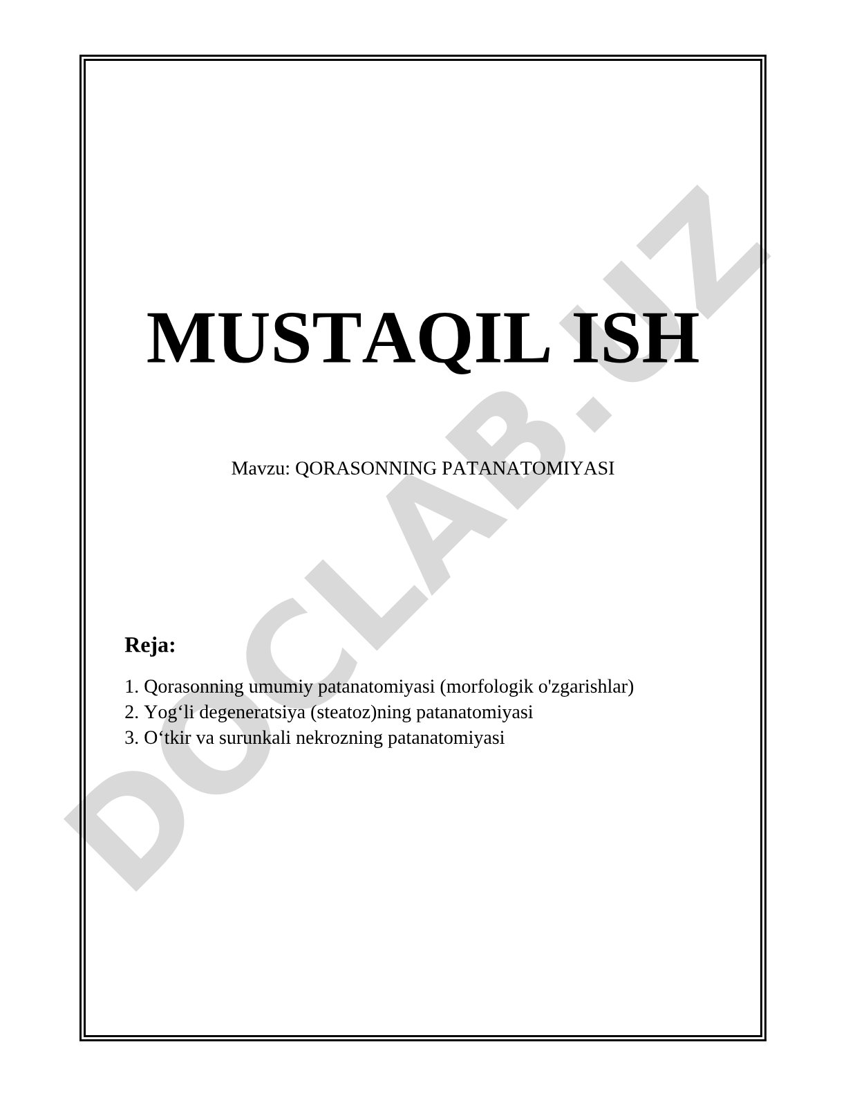 Qorasonning patanatomiyasi