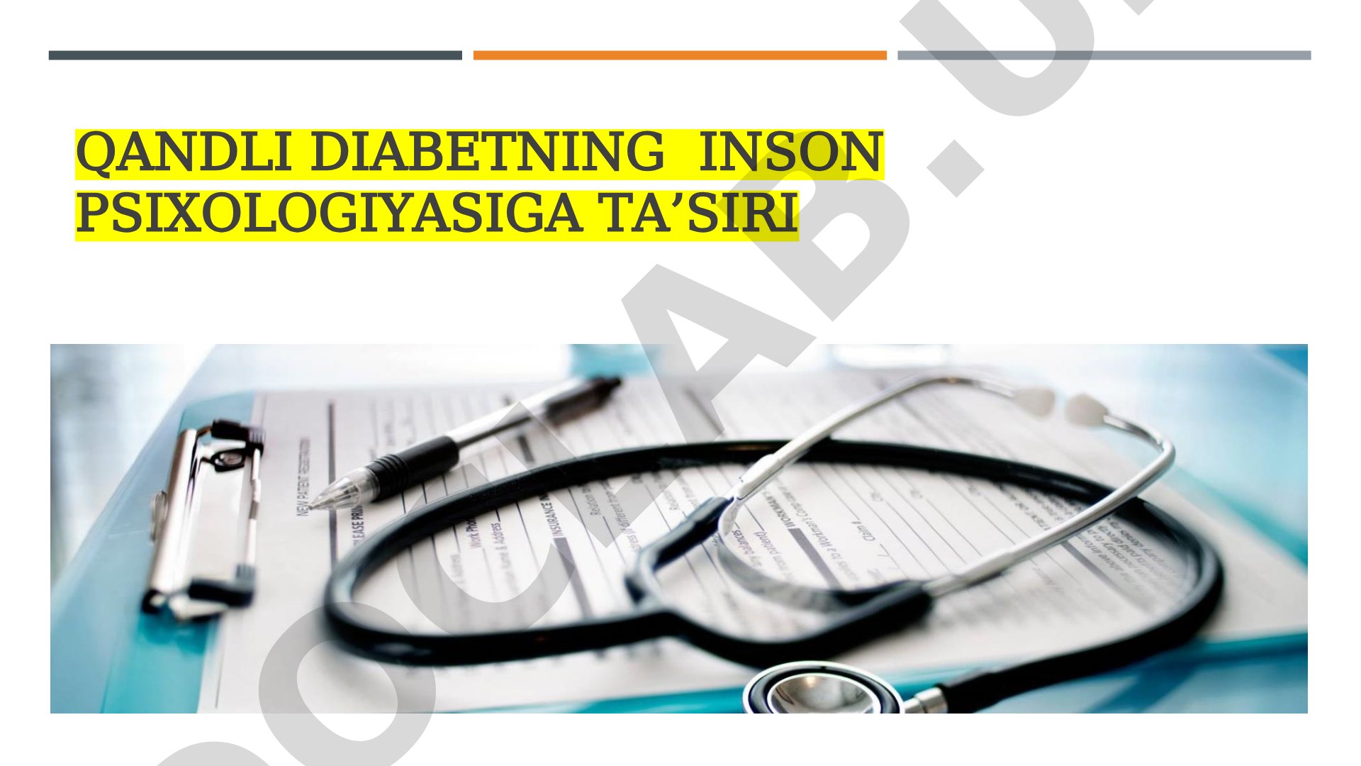 Qandli diabetning inson psixologiyasiga ta’siri