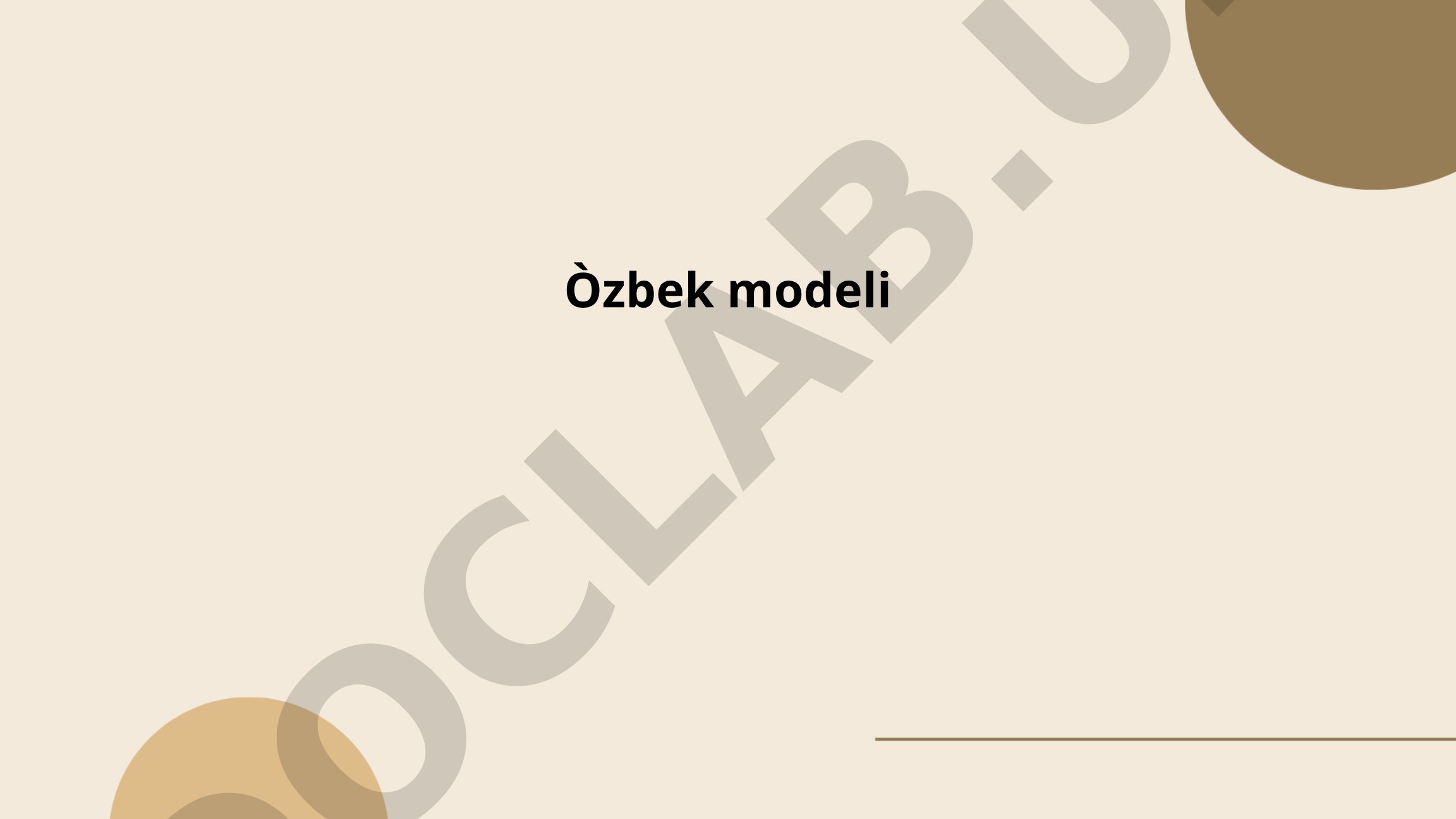 O'zbek modeli: ta'rifi, konseptual asoslari va tarixiy rivojlanish bosqichlari