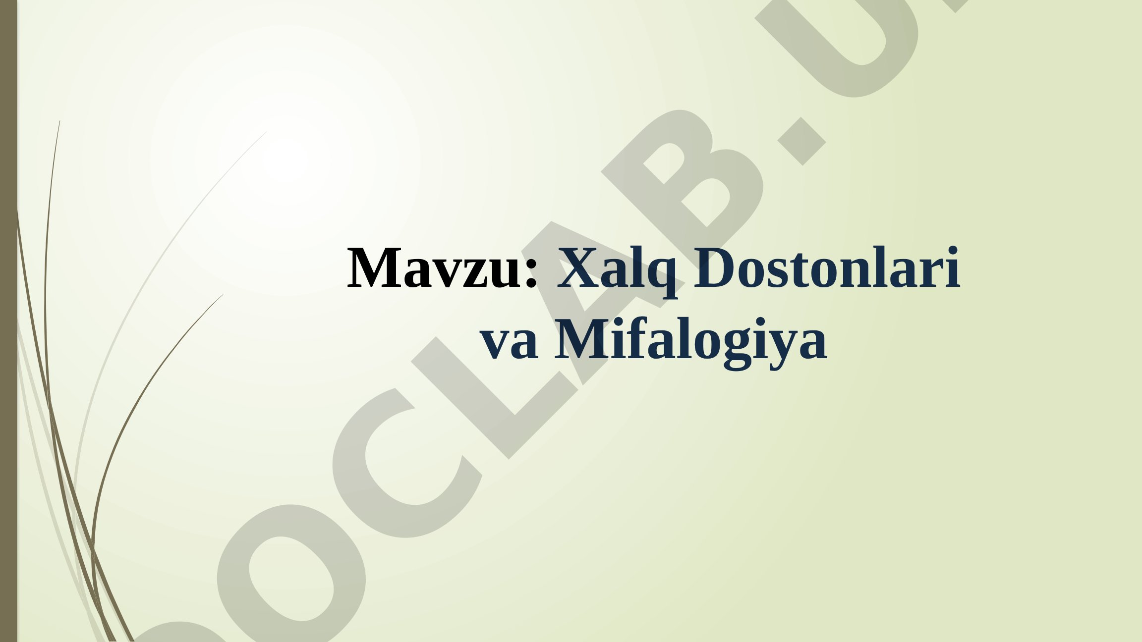 Xalq Dostonlari va Mifalogiya