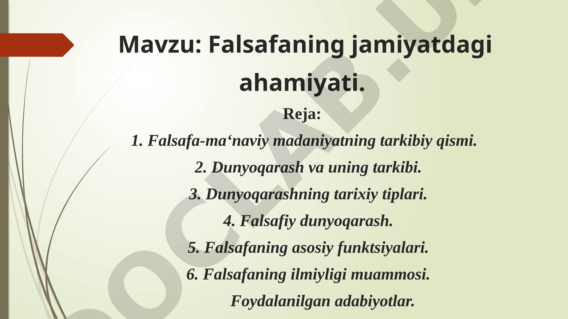 Falsafaning jamiyatdagi ahamiyati