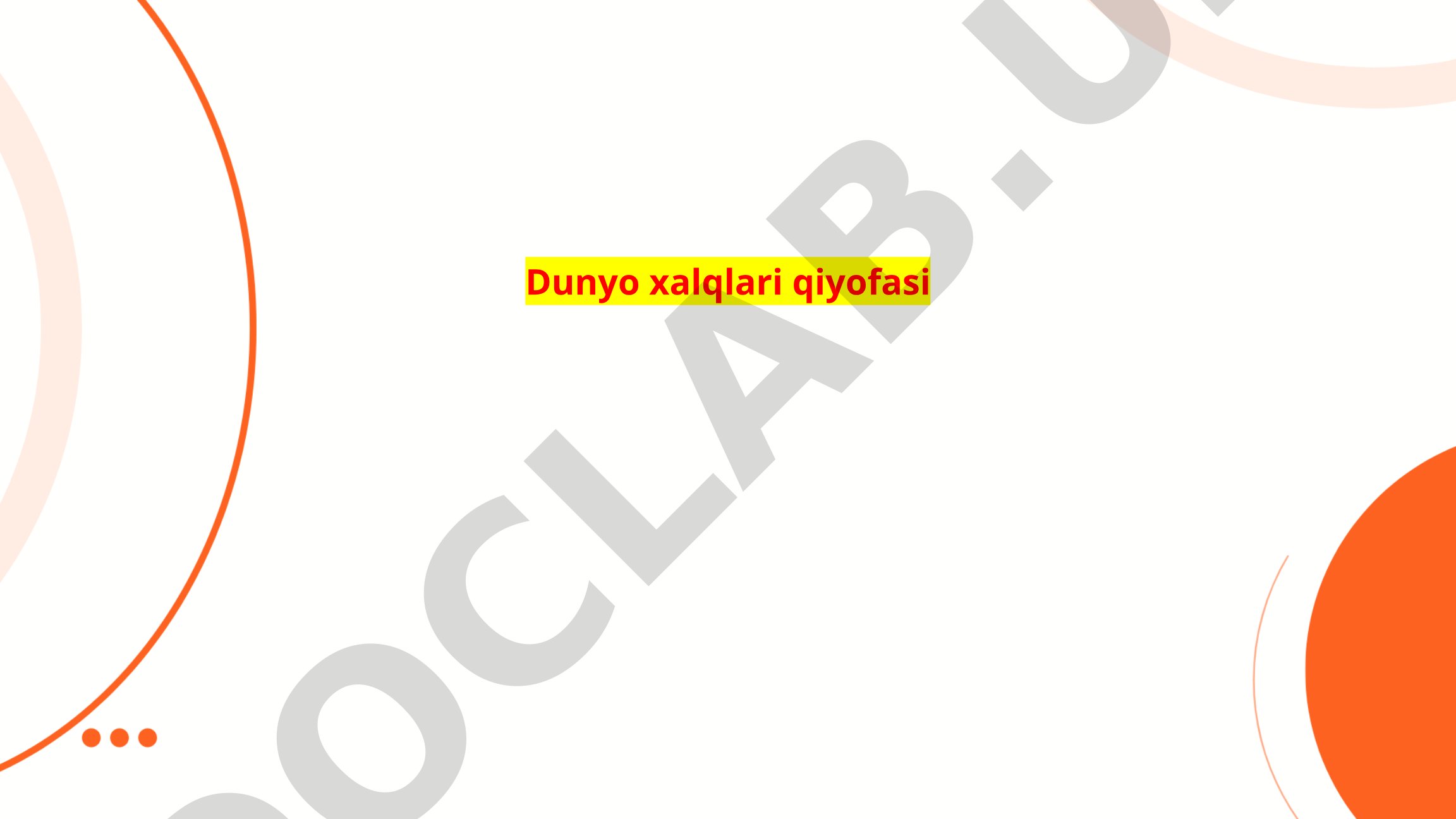 Dunyo xalqlari qiyofasi