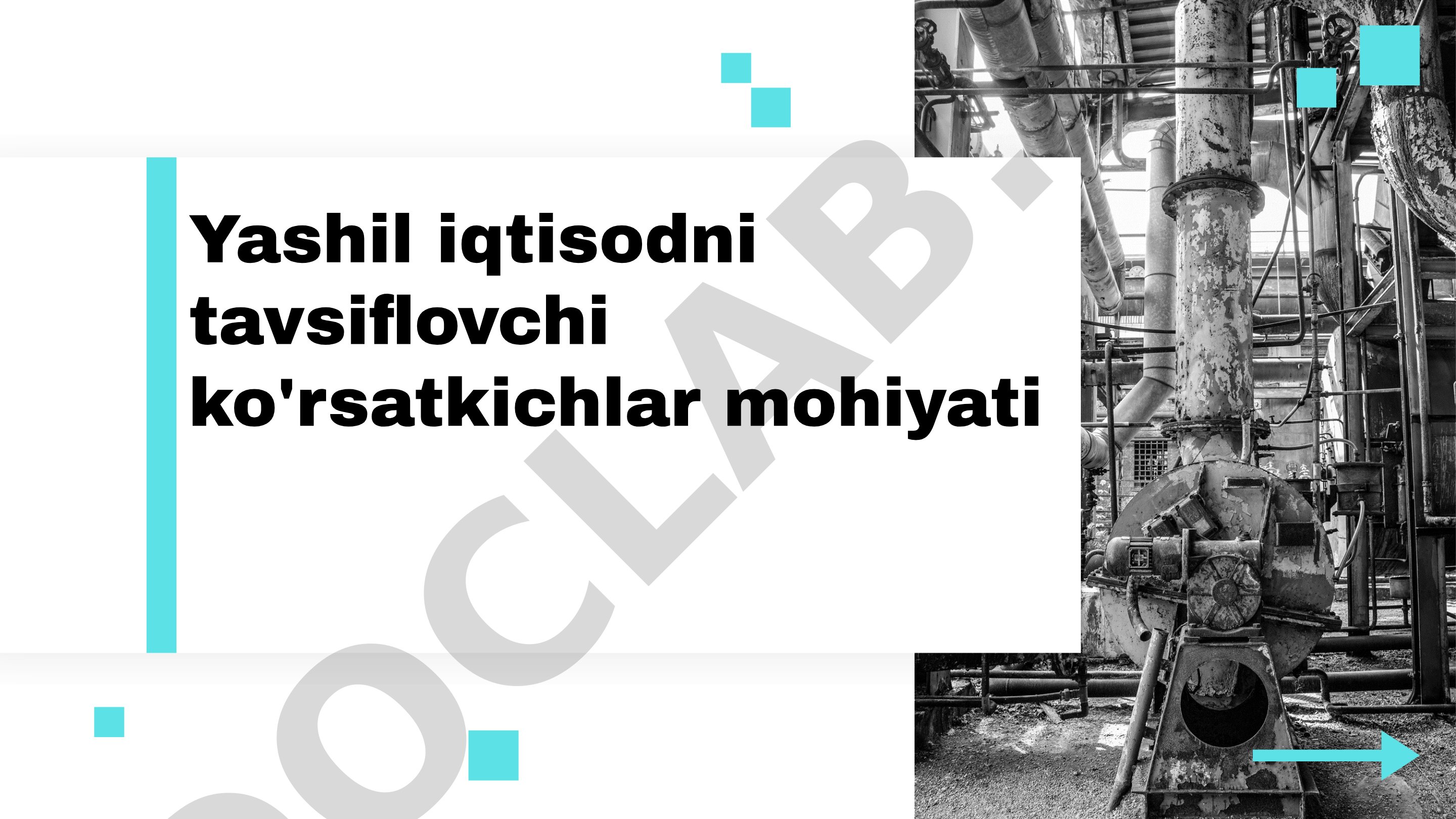 Yashil iqtisodni tavsiflovchi ko'rsatkichlar mohiyati