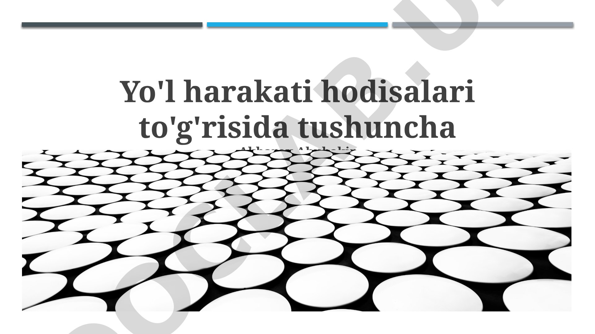 Yo'l harakati hodisalari to'g'risida tushuncha