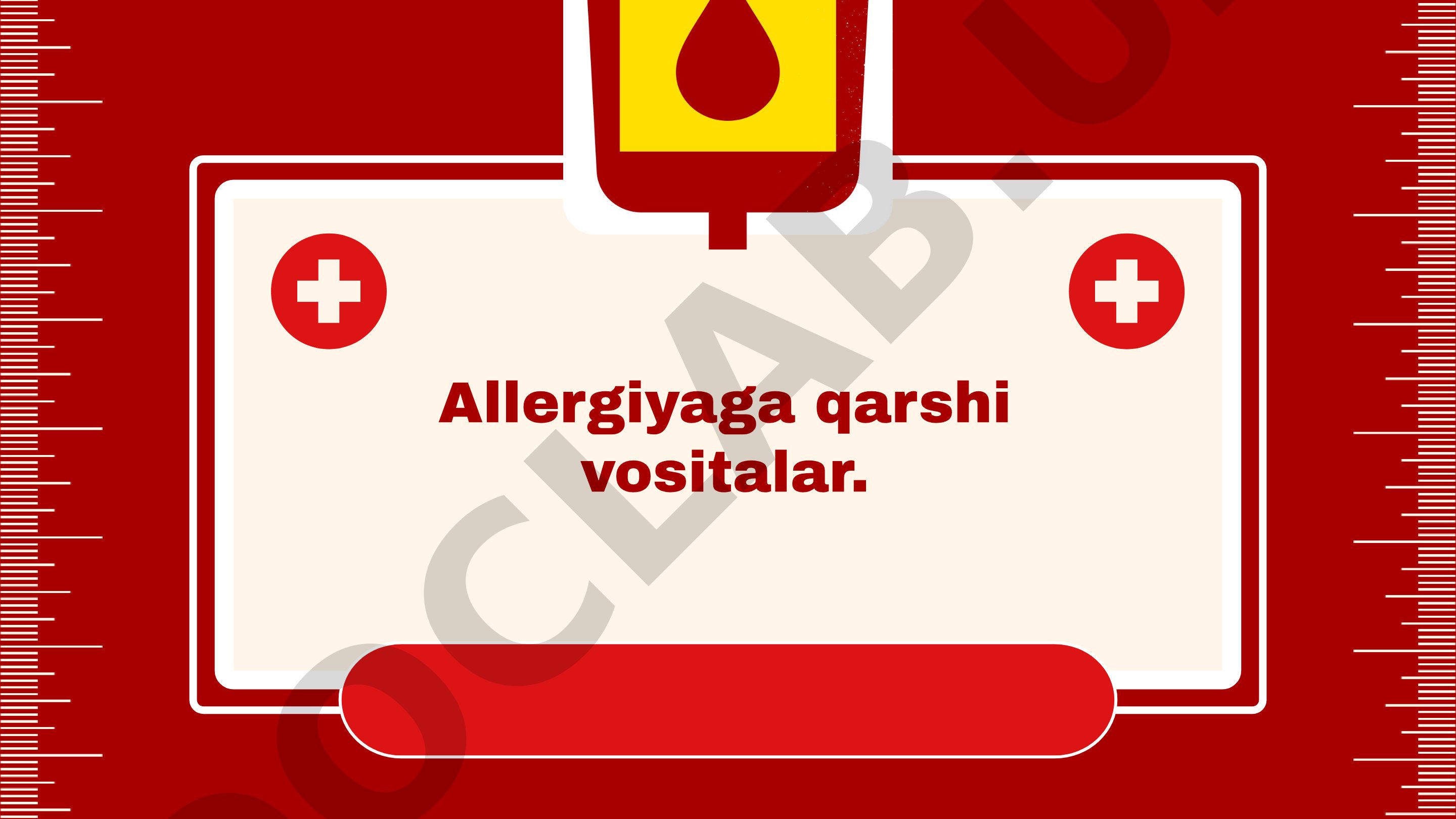 Allergiyaga qarshi vositalar