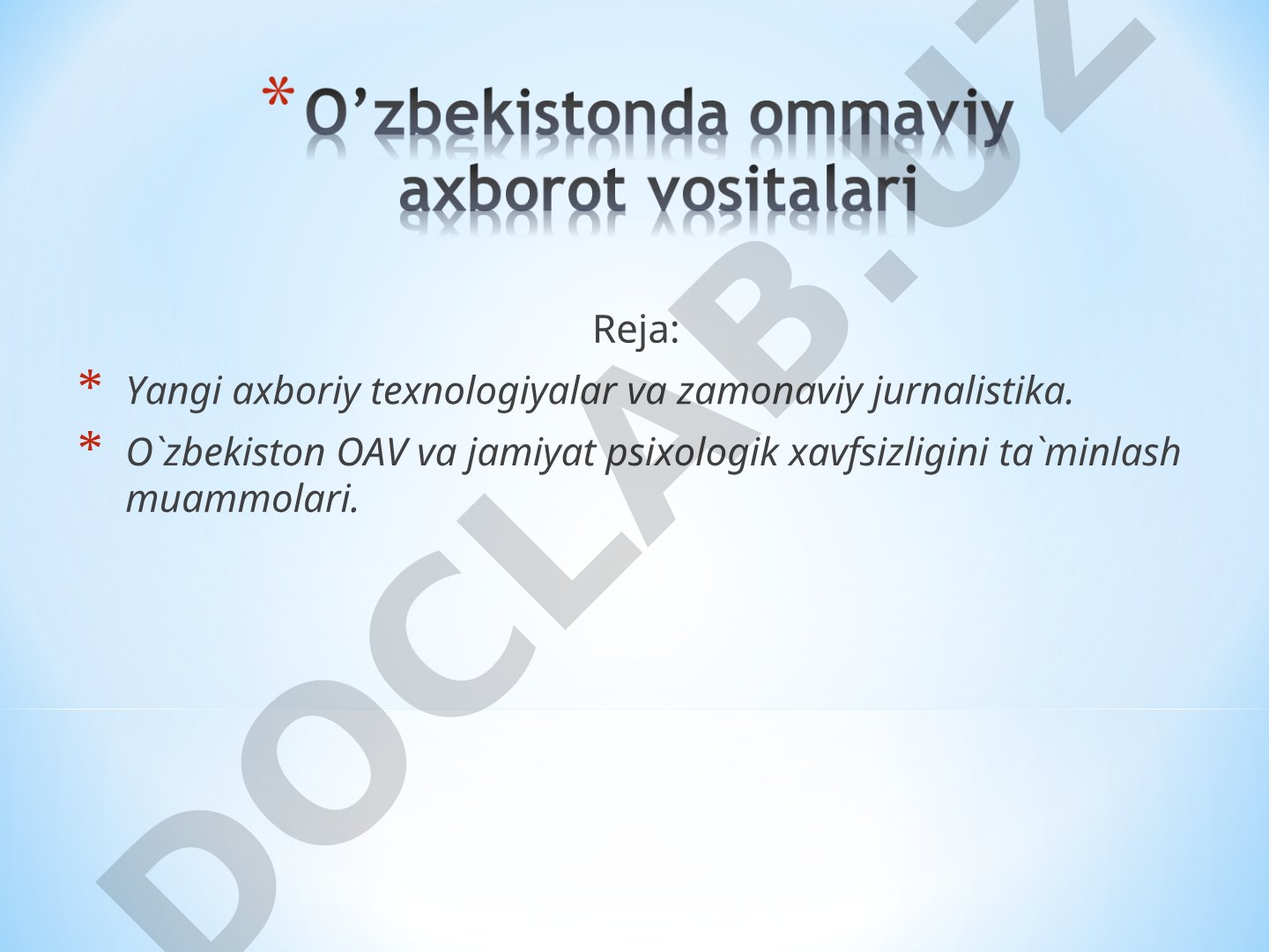Yangi axboriy texnologiyalar va zamonaviy jurnalistika