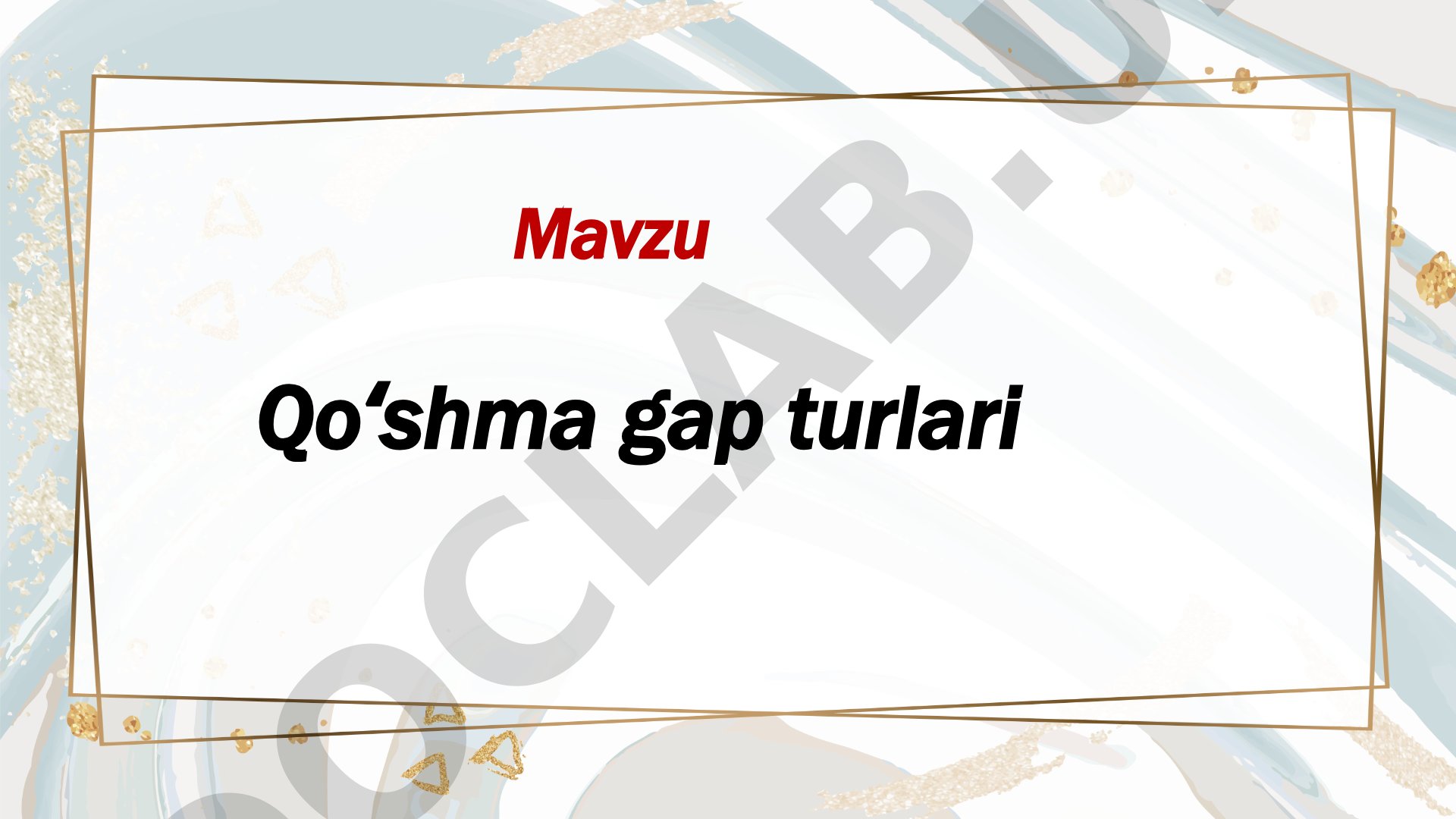 Qo'shma gap turlari: bog'langan, ergashgan, bog'lovchisiz
