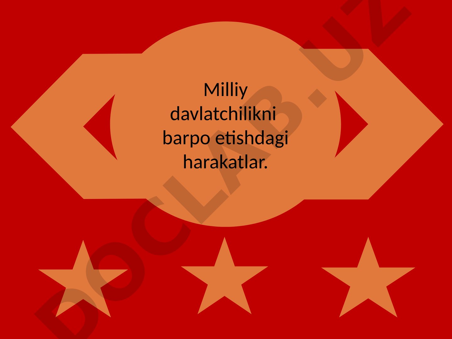 Milliy davlatchilikni barpo etishdagi harakatlar