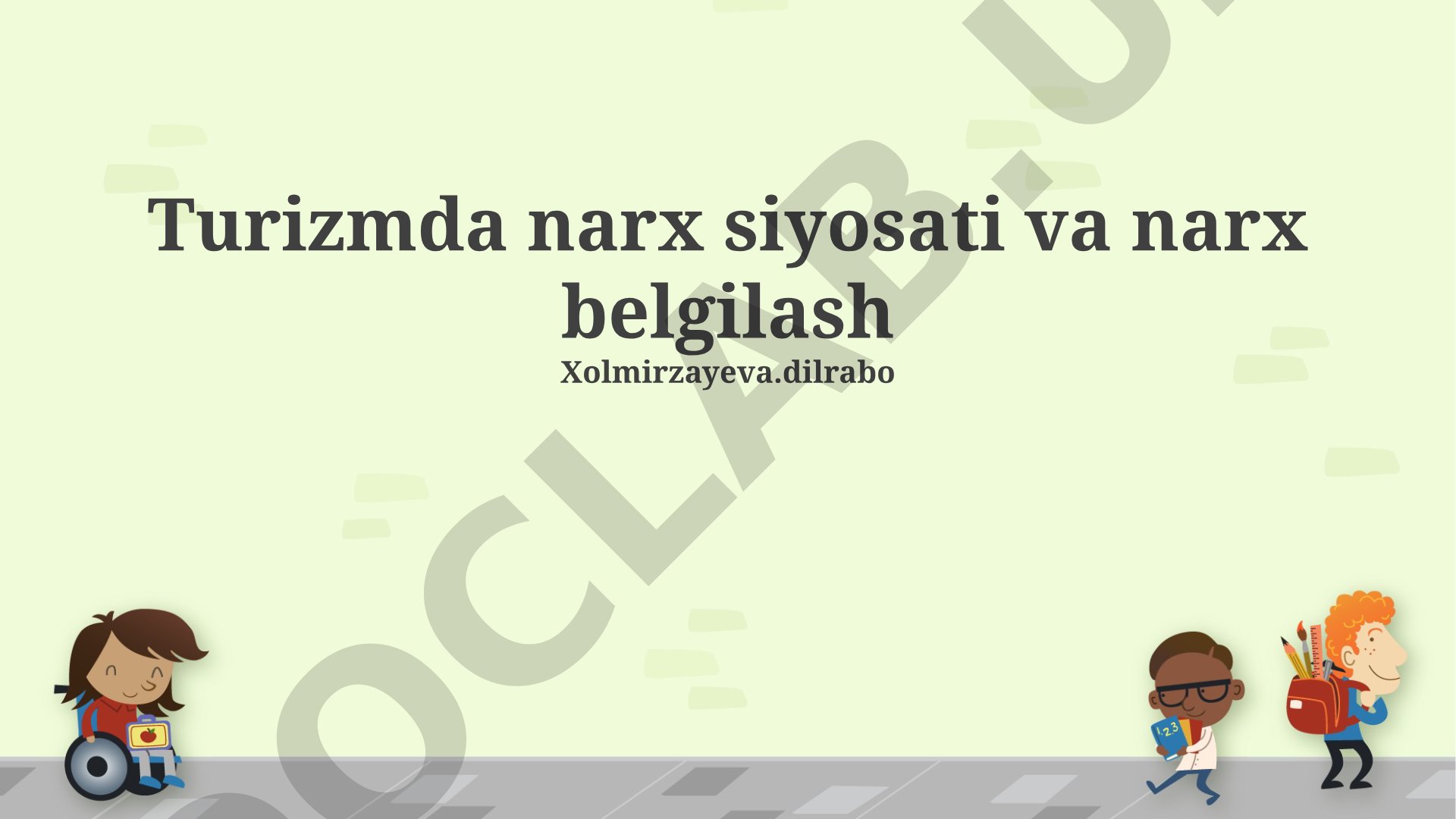 Turizmda narx siyosati va narx belgilash