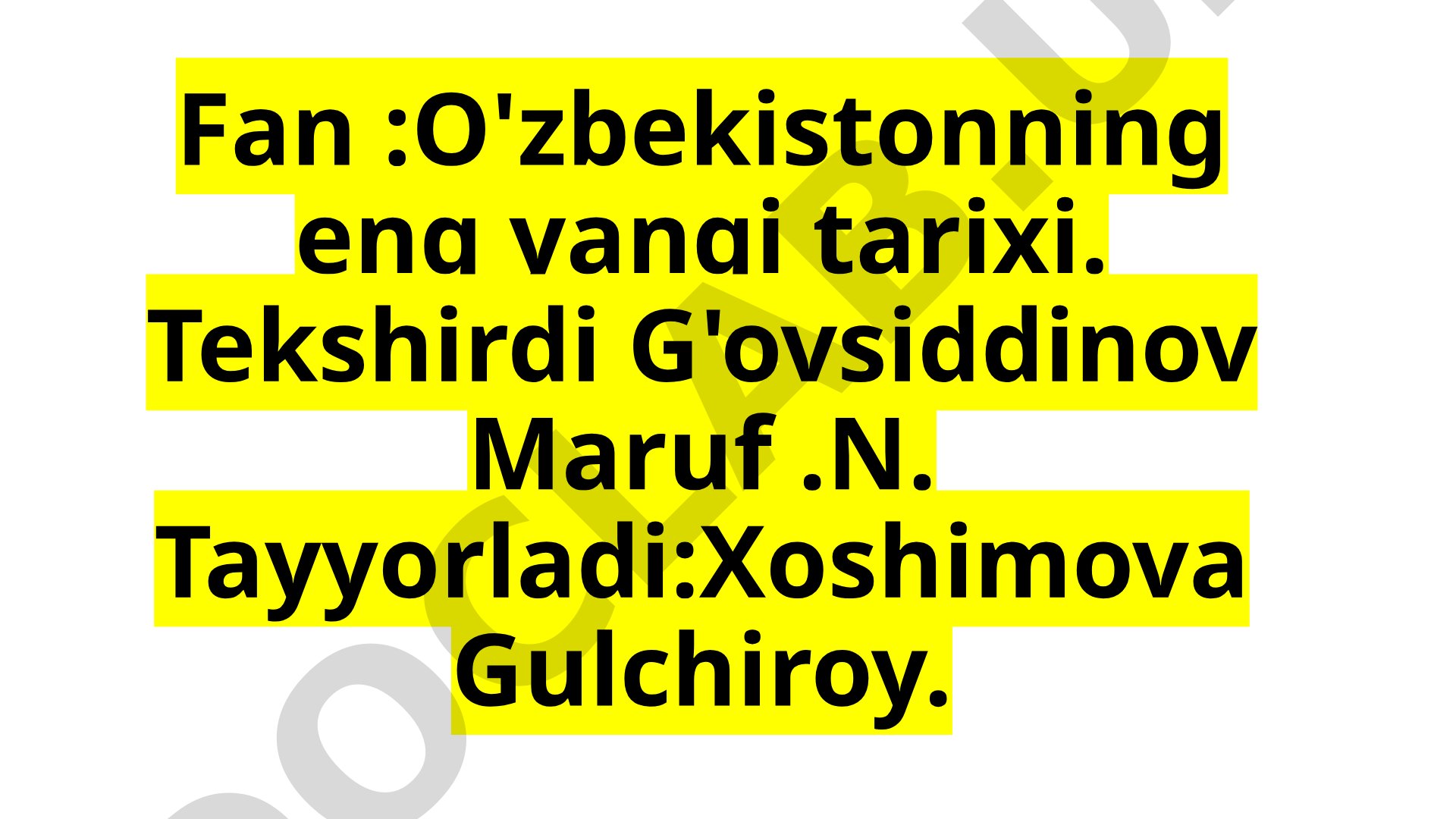 Mustaqillik yillarida O‘zbekistondagi ma’naviy va madaniy taraqqiyot