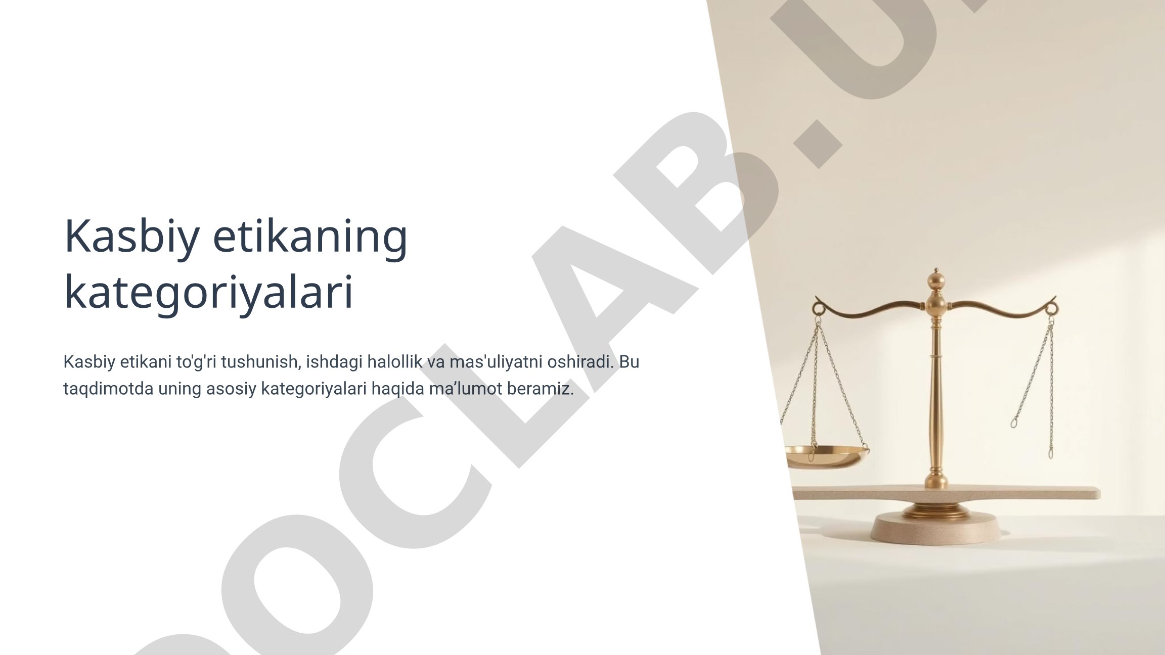 Kasbiy etikaning kategoriyalari
