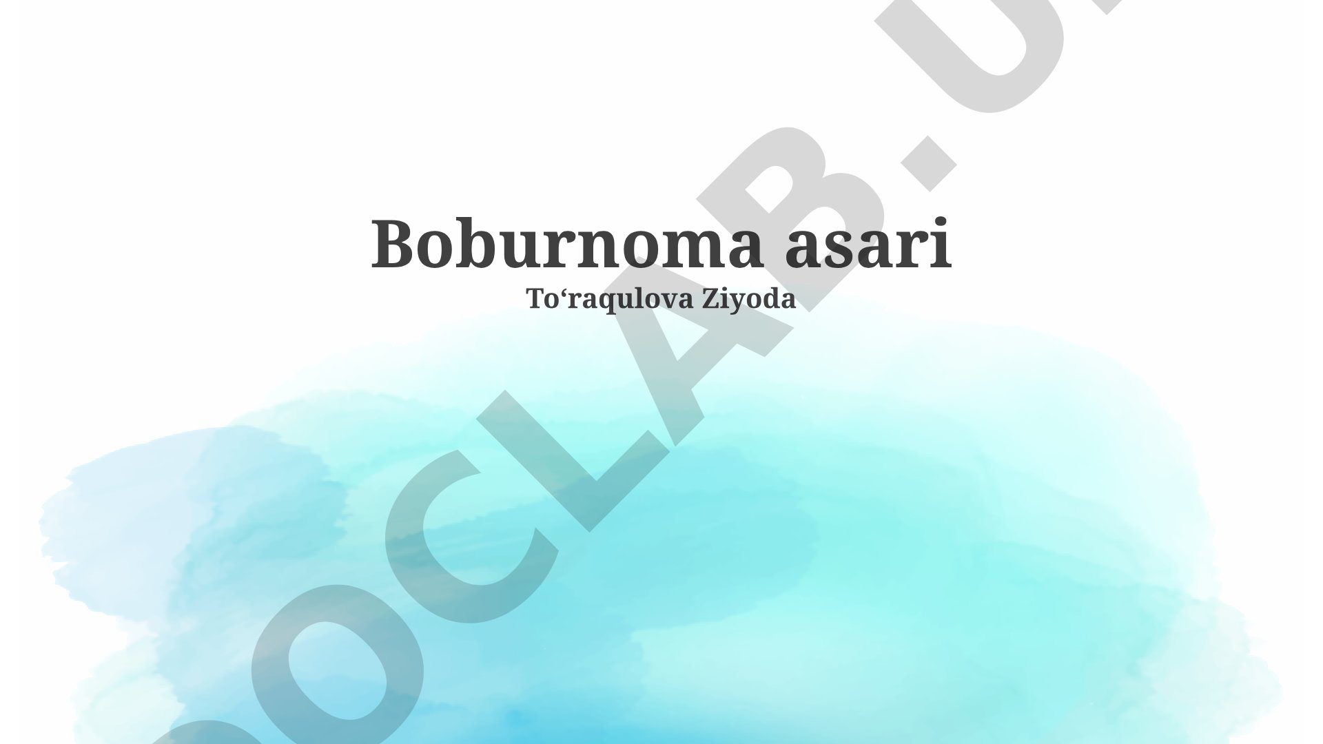 Boburnoma asari