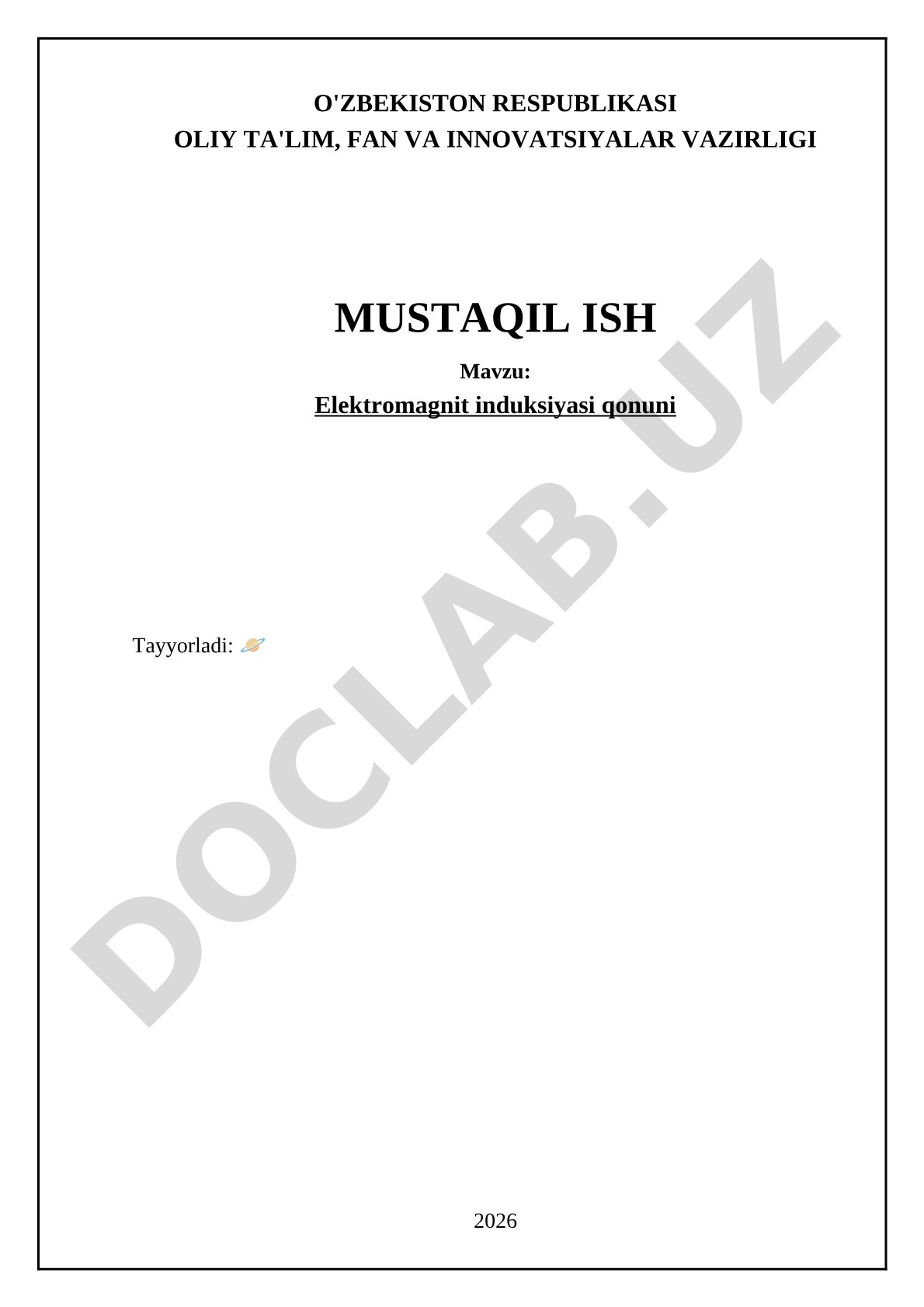 Elektromagnit induksiyasi qonuni