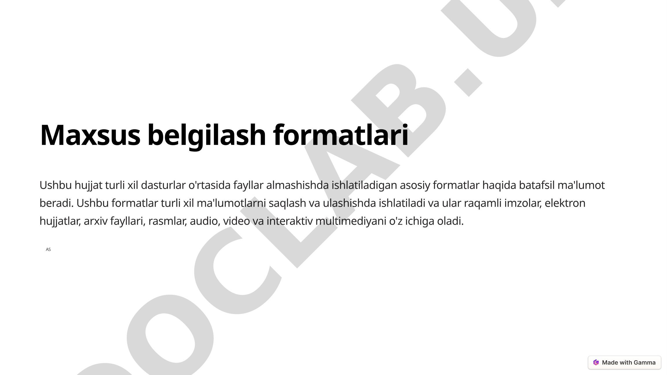 Fayl formatlari va raqamli imzo formatlari haqida batafsil ma'lumot