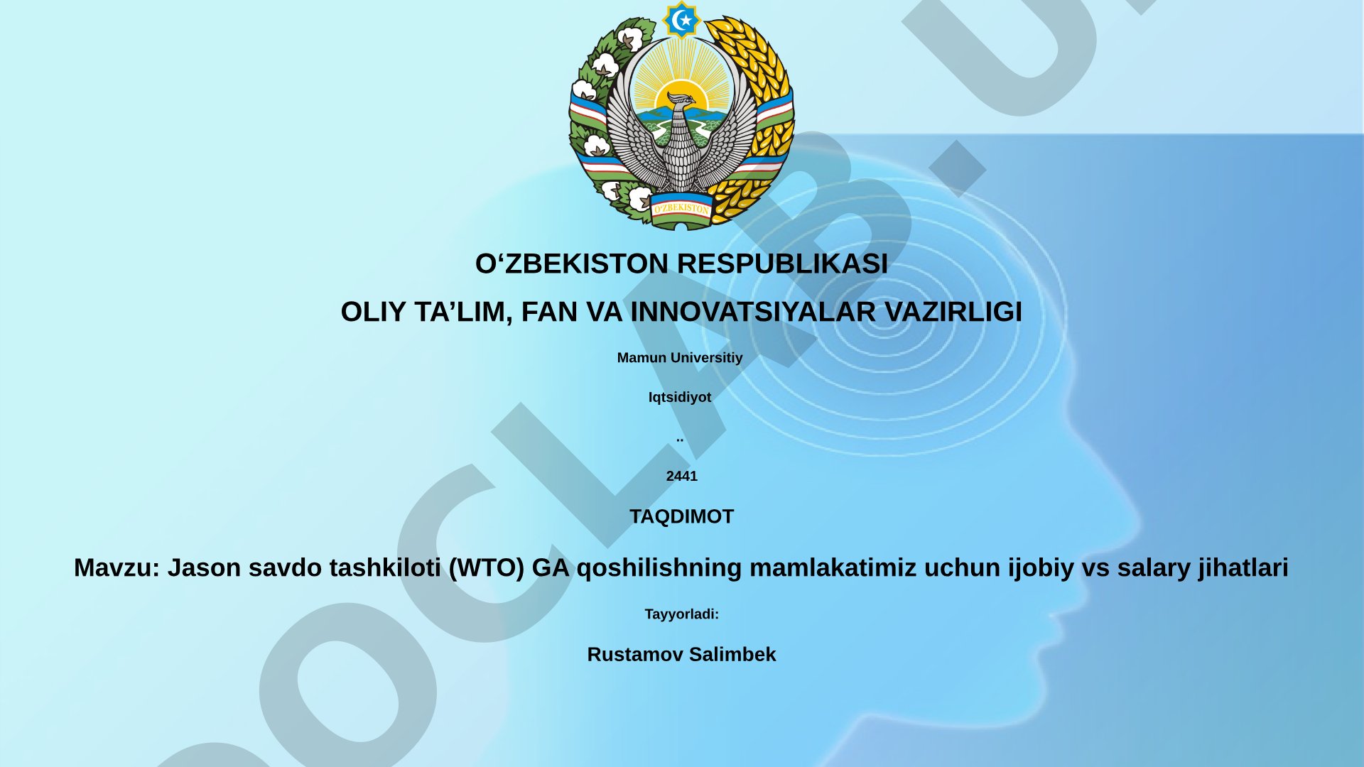 JSTga qo'shilishning mamlakatimiz uchun ijobiy va salbiy jihatlari