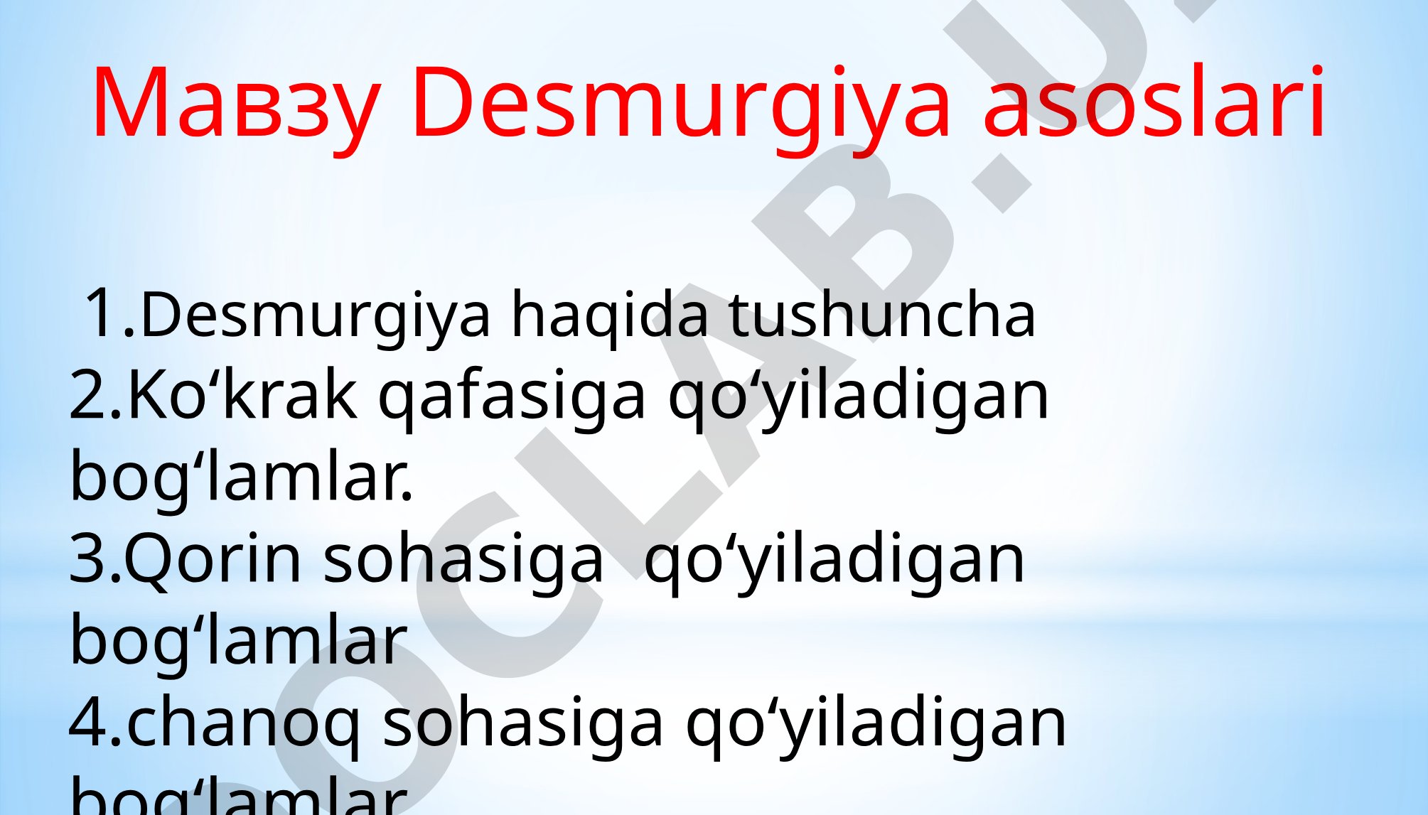 Desmurgiya asoslari