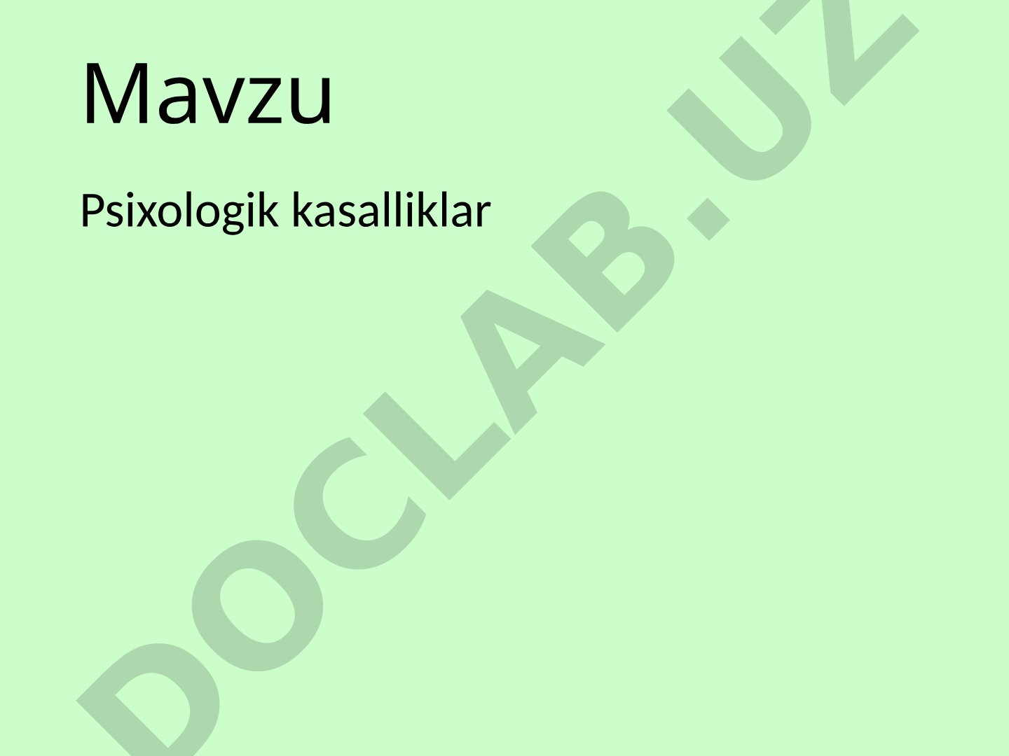 Psixologik kasalliklar