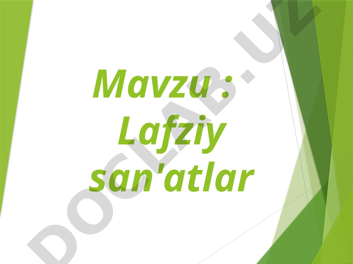 Lafziy san'atlar