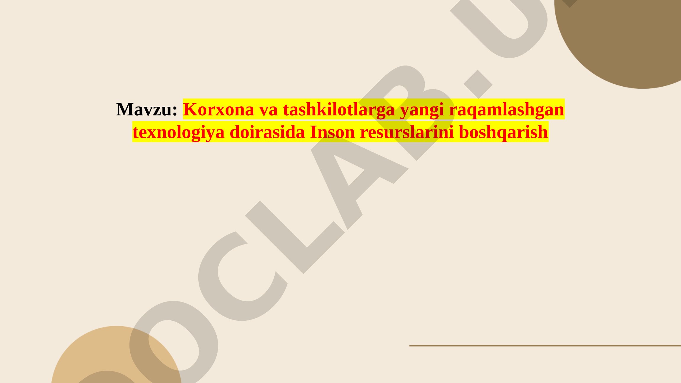 Korxona va tashkilotlarga yangi raqamlashgan texnologiya doirasida Inson resurslarini boshqarish