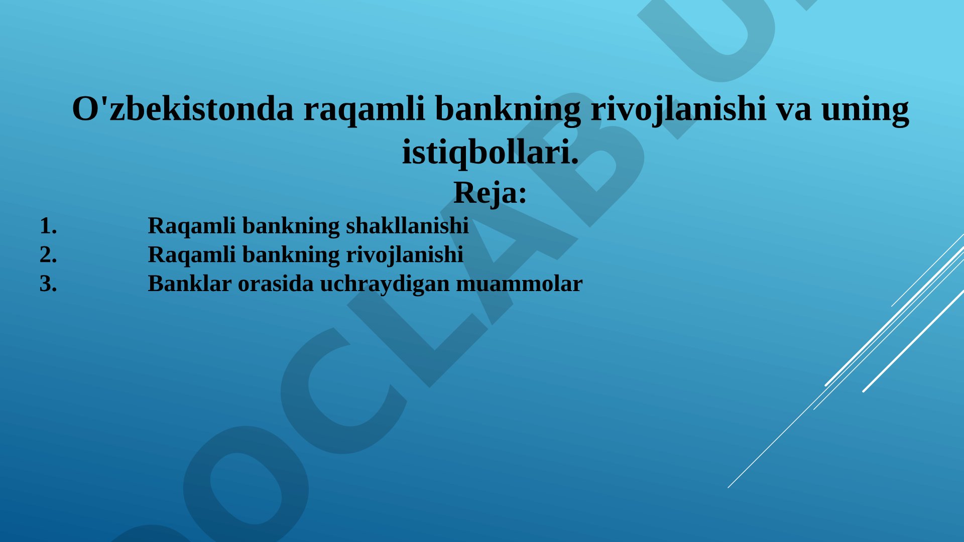 O'zbekistonda raqamli bankning rivojlanishi va uning istiqbollari
