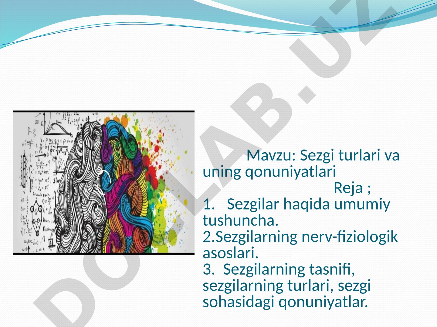 Sezgi turlari va uning qonuniyatlari